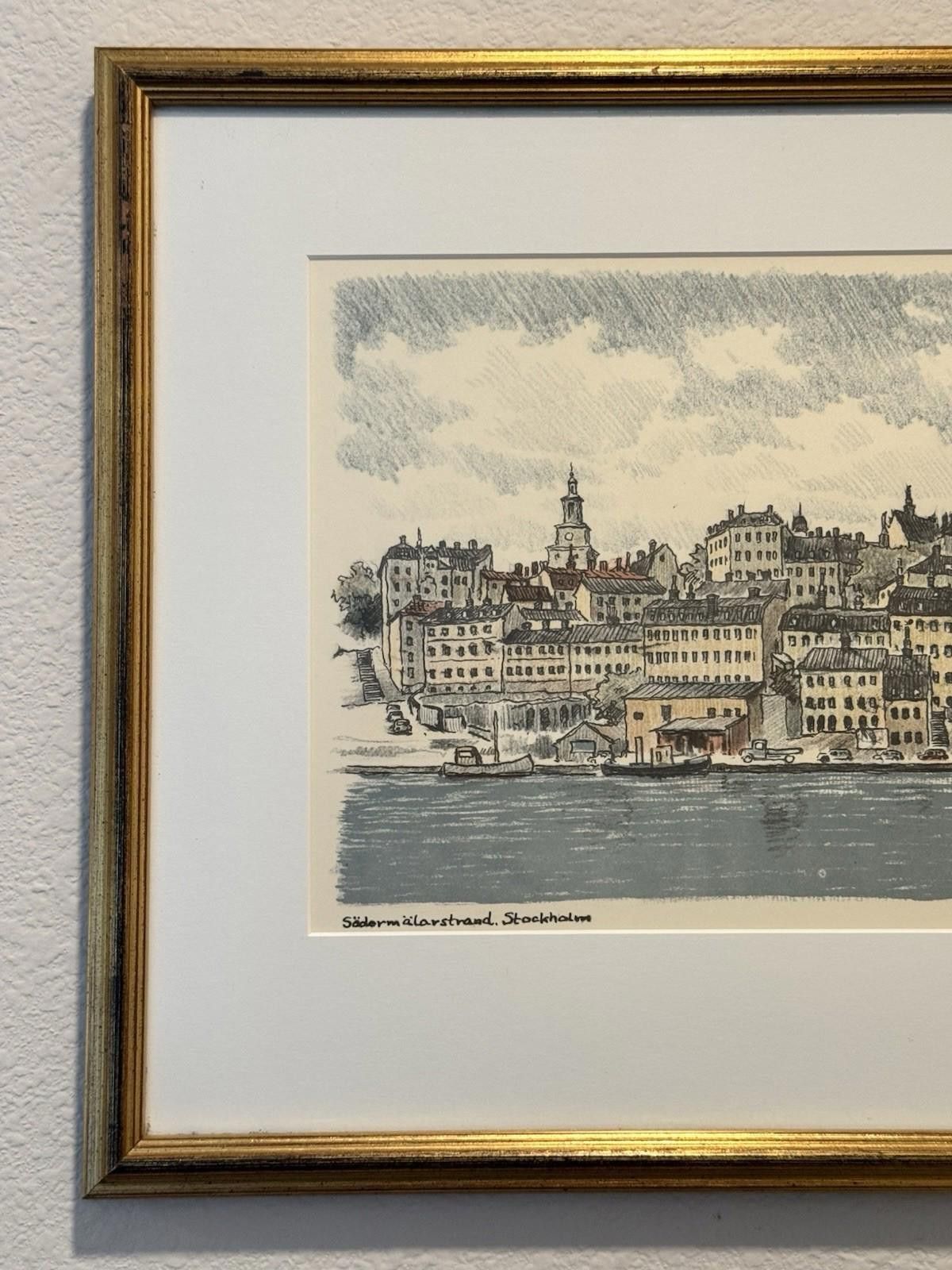 Designer Cityscape Of Stockholm Söder Mälarstrand Signed R Eriksson Size ONE SIZE - 3 Thumbnail