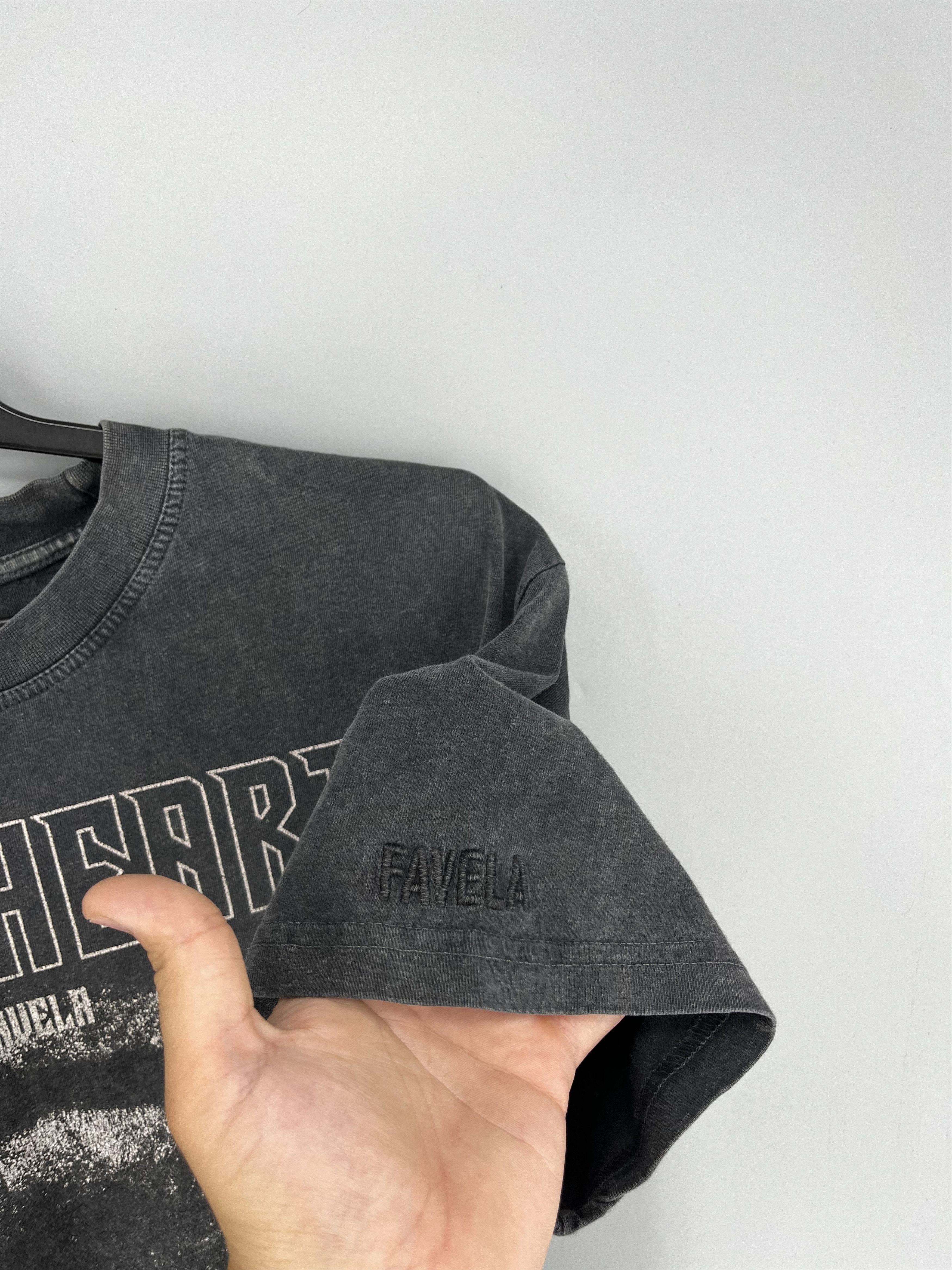 FAVELA FAVELA Vintage Wolf Tee “Wild Heart” Washed Black S Size US S / EU 44-46 / 1 - 9 Thumbnail
