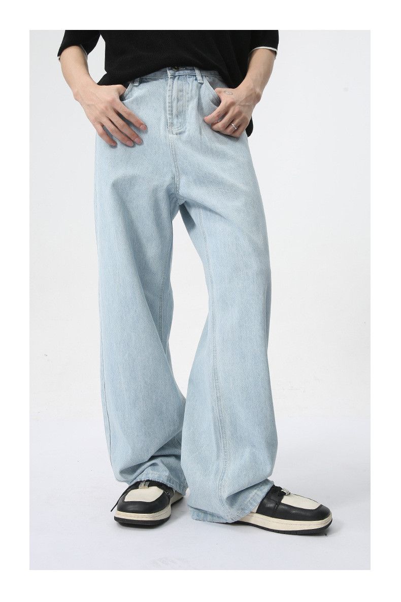 Japanese Brand Japanese retro light-colored straight leg loose casual jeans Size US 32 / EU 48 - 2 Thumbnail