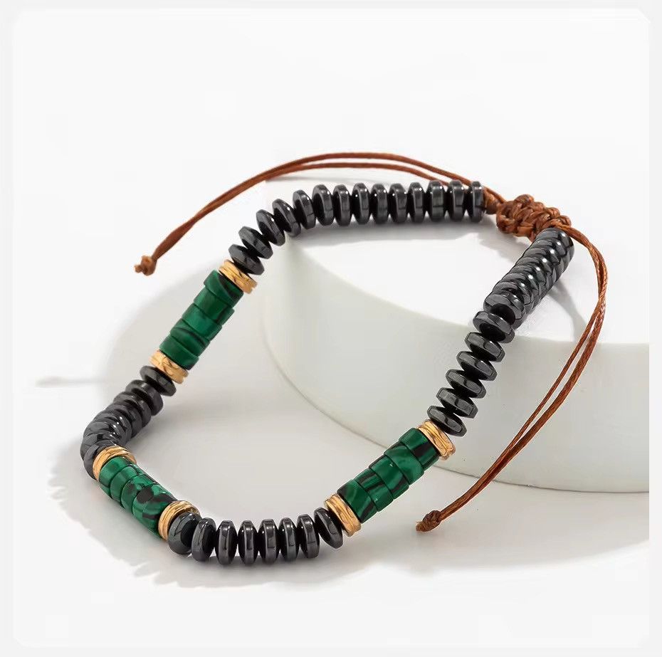 Jewelry 6mm Green Natural Stone Beaded Bracelets Size ONE SIZE - 2 Thumbnail
