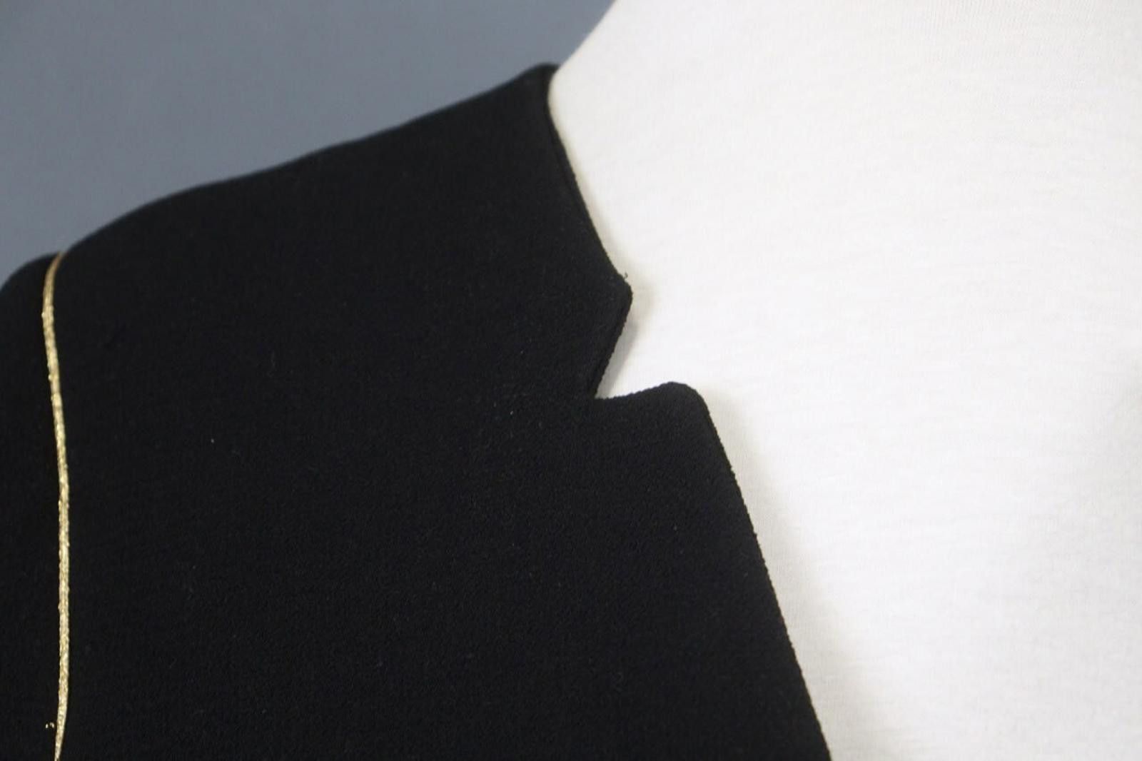 Designer Claudie Pierlot Black Snap Front Blazer Jacket Size 36 Size M / US 6-8 / IT 42-44 - 8 Thumbnail