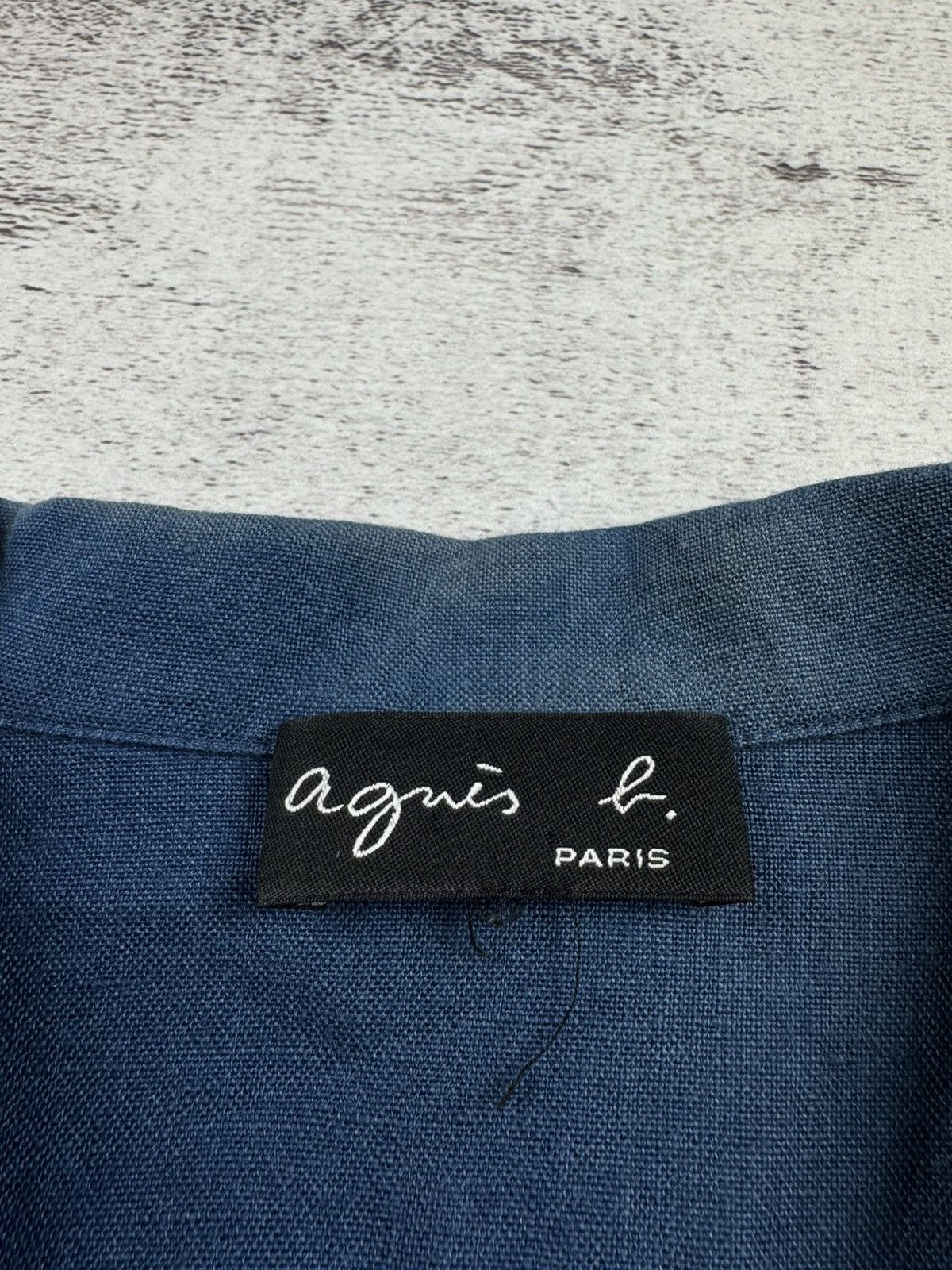 agnes b. Vintage 90S Agnes B Paris LINEN Cropped Blazer Coat Jacket Size M / US 6-8 / IT 42-44 - 10 Thumbnail
