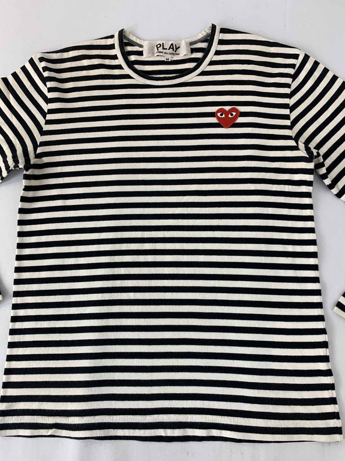 Comme des Garcons PLAY Comme Des Garcon Play Striped Longsleeve Tee Tshirt Size M / US 6-8 / IT 42-44 - 3 Thumbnail