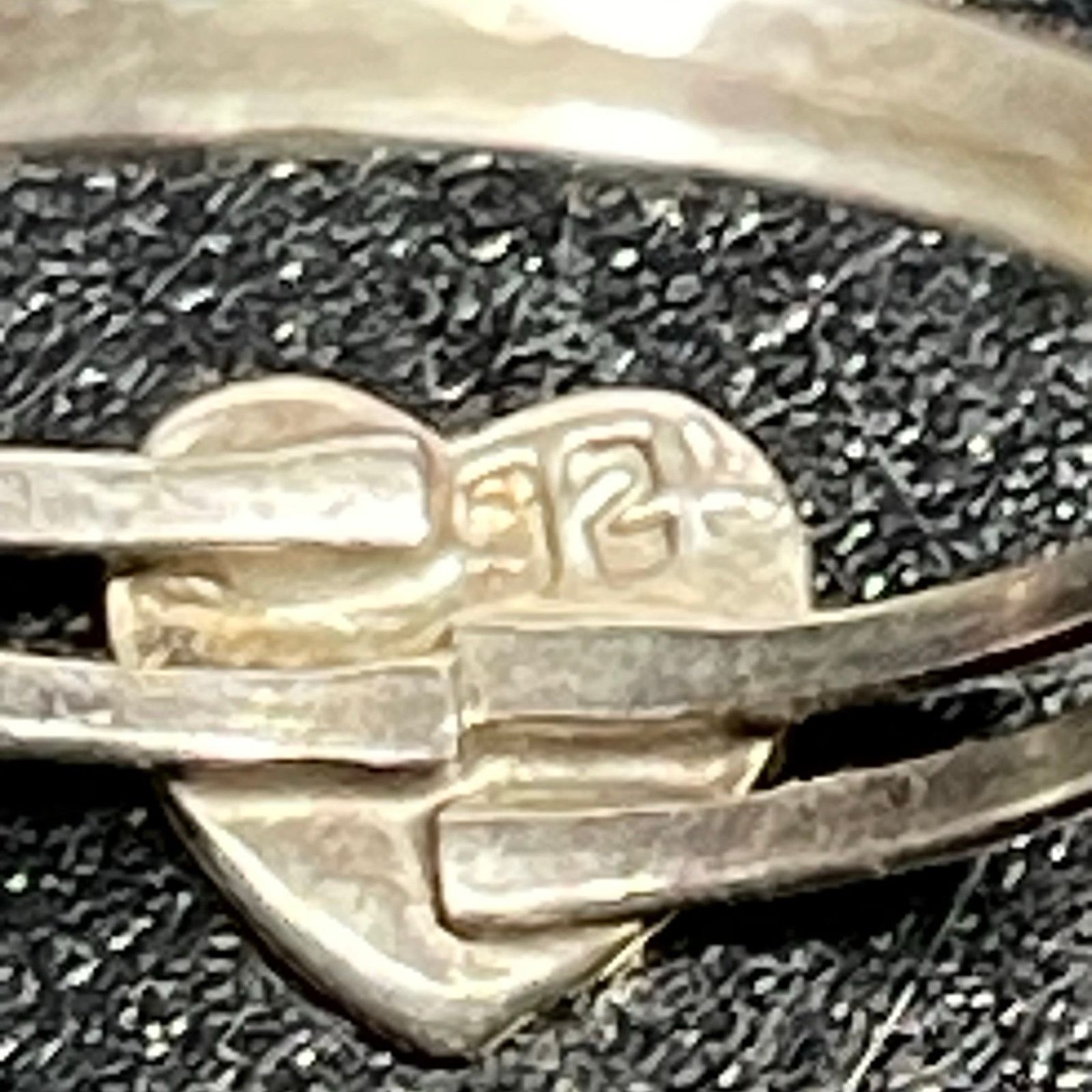 Other Vtg Sterling Silver Broken Heart Ring Red Black Enamel Sz 7 Size ONE SIZE - 2 Thumbnail