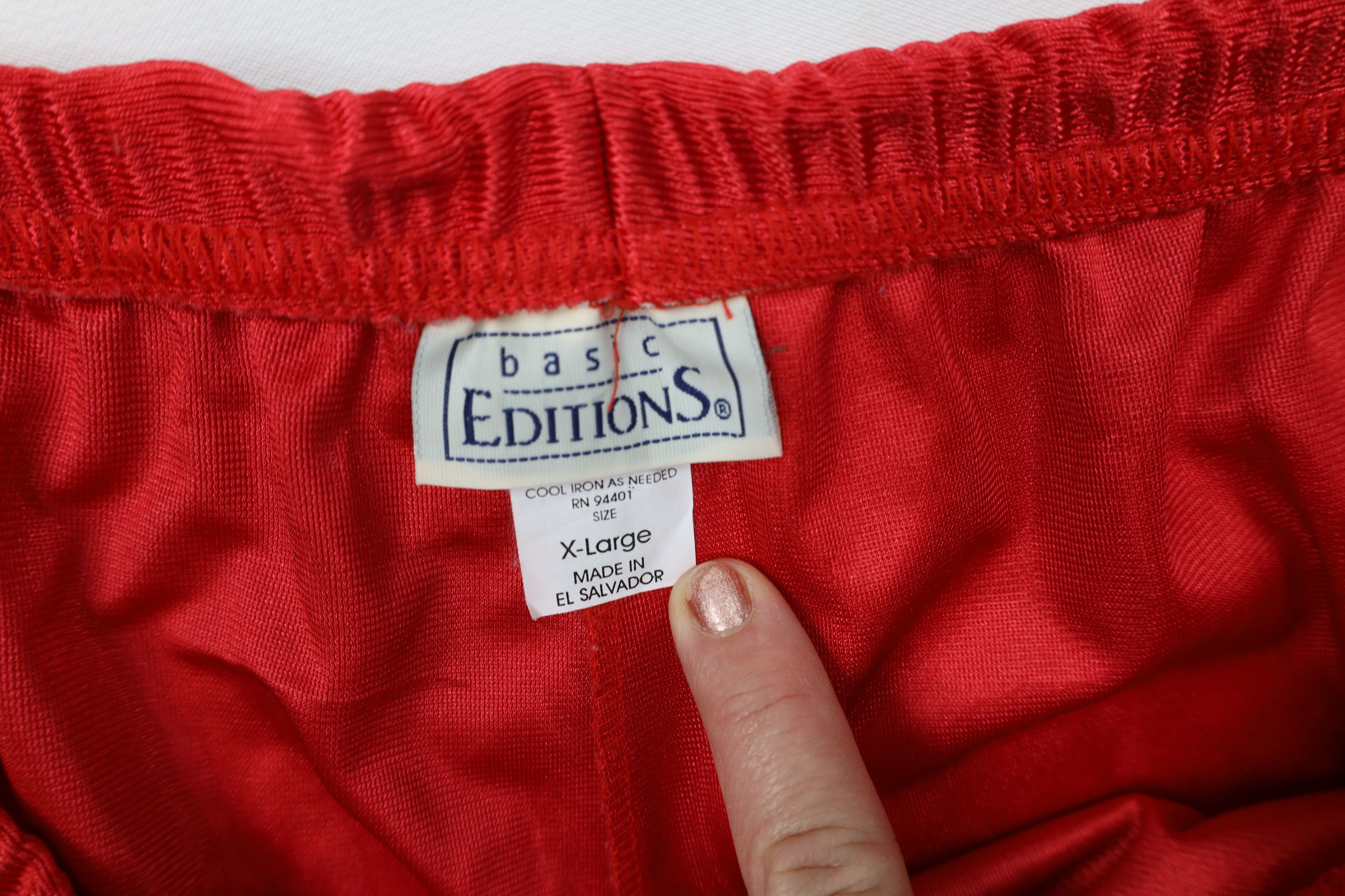 Vintage Vintage 90s Streetwear Striped Basketball Shorts Red Size 32" / US 10 / IT 46 - 6 Thumbnail