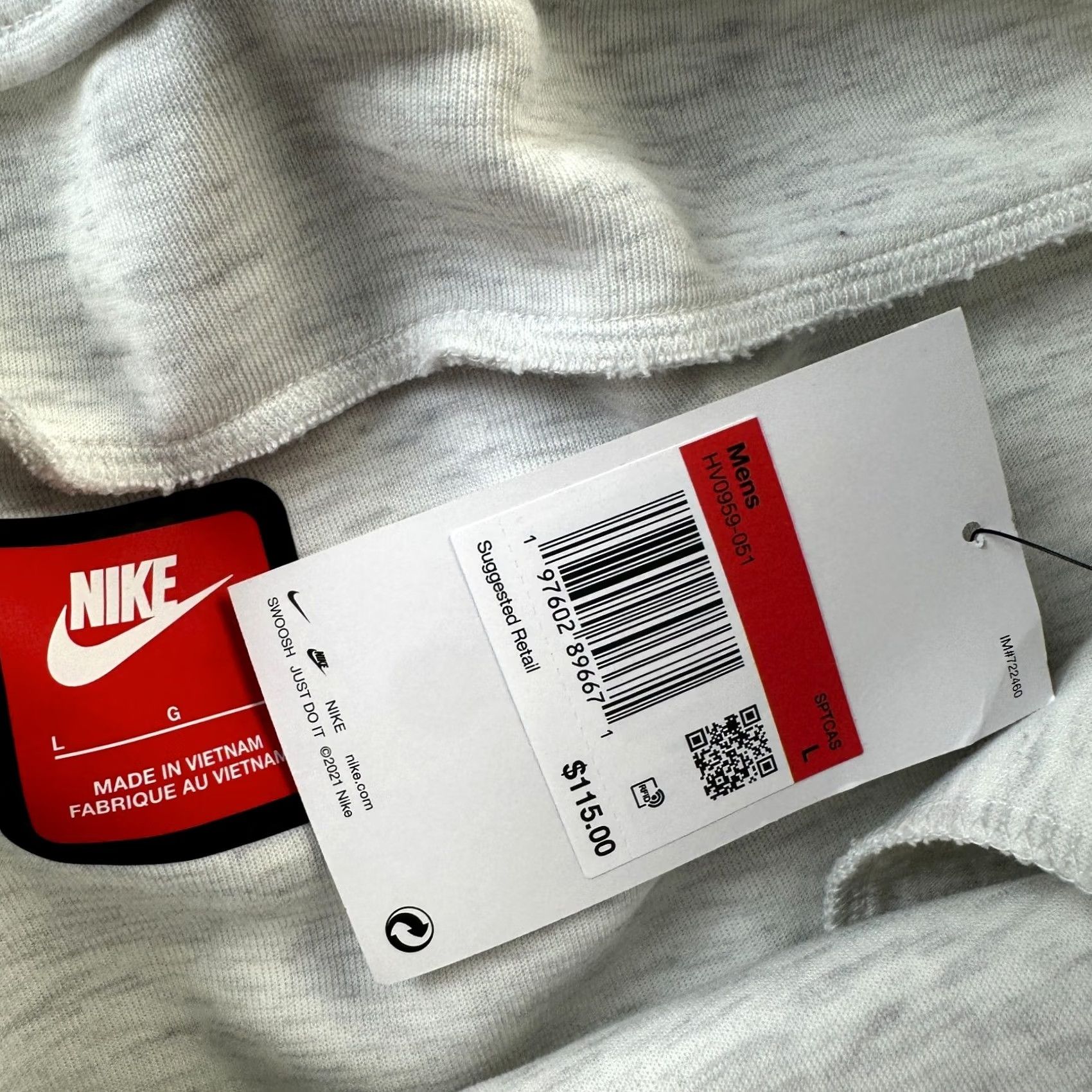 Nike Nike Tech Fleece Pants Jogger Mens Large Gray Slim Pockets Adjustable Waist Sweatpants Size US 33 - 7 Thumbnail