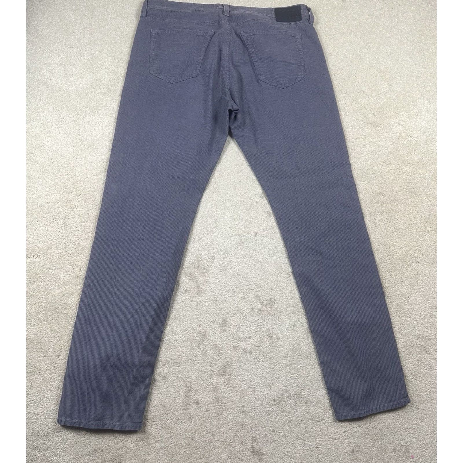 AG Adriano The Everett Slim Straight Jeans Mens 38x34 Purple Check