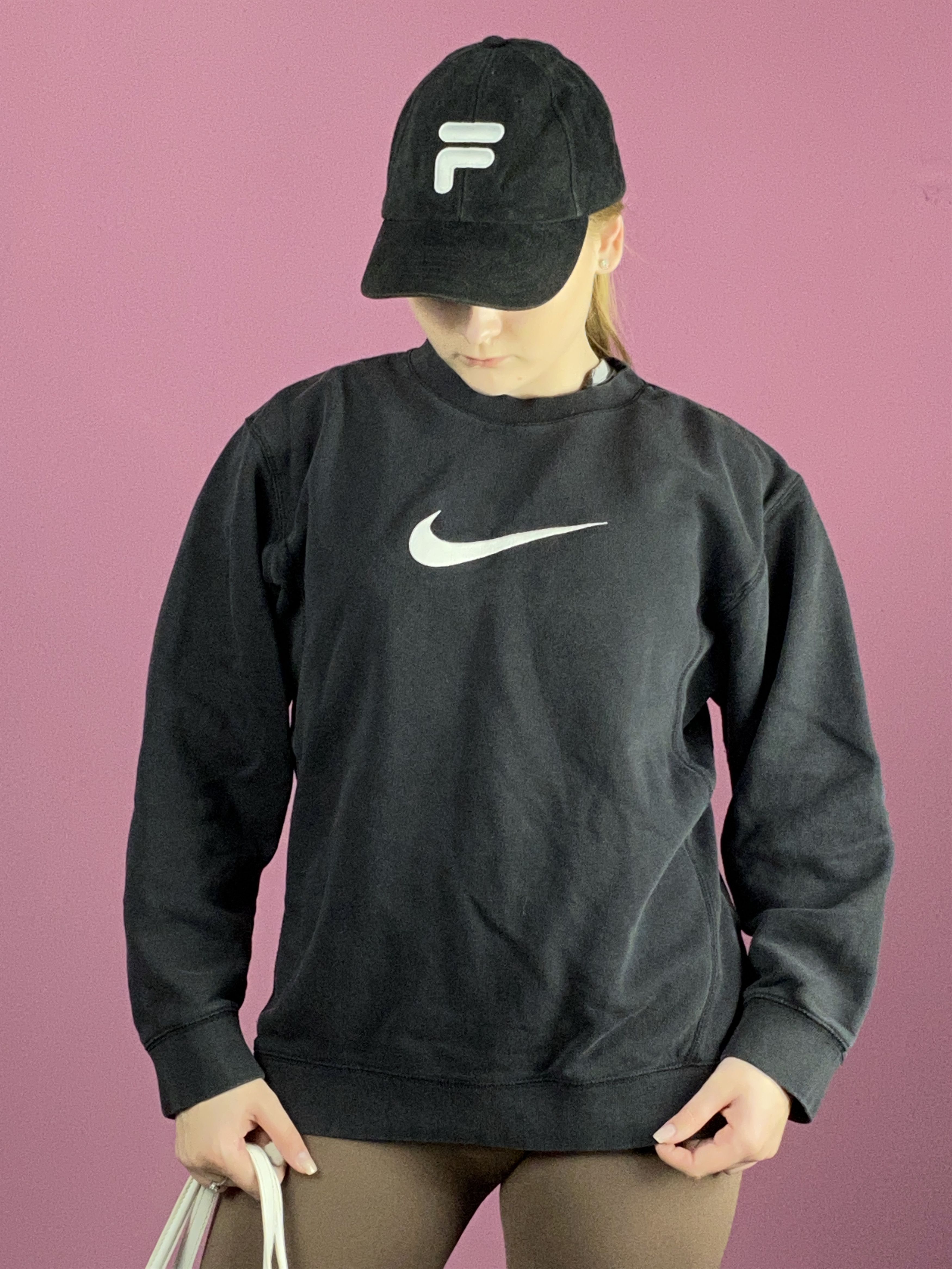 Nike × Vintage 90s Nike Vintage Women's Big Logo Sweatshirt - S Size S / US 4 / IT 40 - 1 Thumbnail