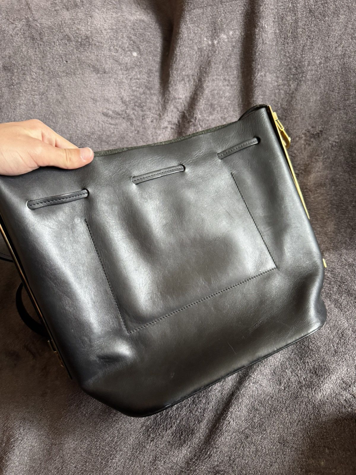 Leather × Sophie Hulme Sophie Hulme black leather bag regular Size ONE SIZE - 7 Thumbnail