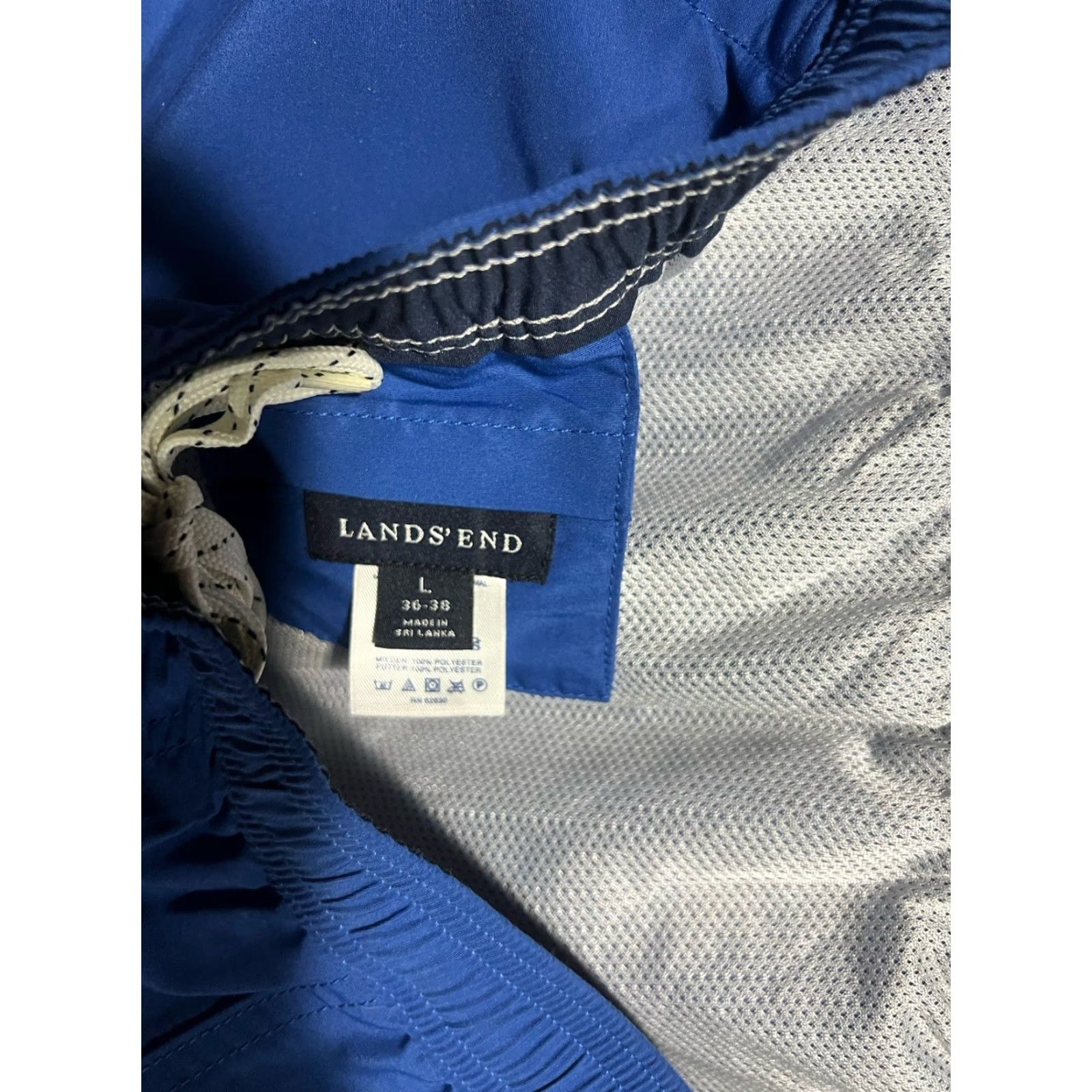 Lands' End Lands' End Blue Swim Trunks Bottom Mens Hybrid Size L Size US 33 - 3 Thumbnail