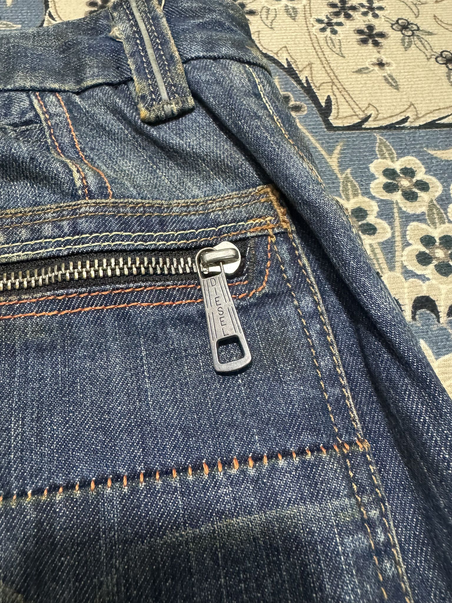 Diesel × Diesel Black Gold Diesel Industry Double Waist Zipper Jeans Buttonfly Size US 33 - 10 Thumbnail
