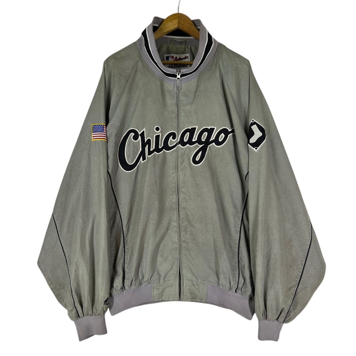 Majestic 🔥 Majestic Authentic Collection Chicago Sox Bomber Jacket Size US XXL / EU 58 / 5 - 9 Thumbnail