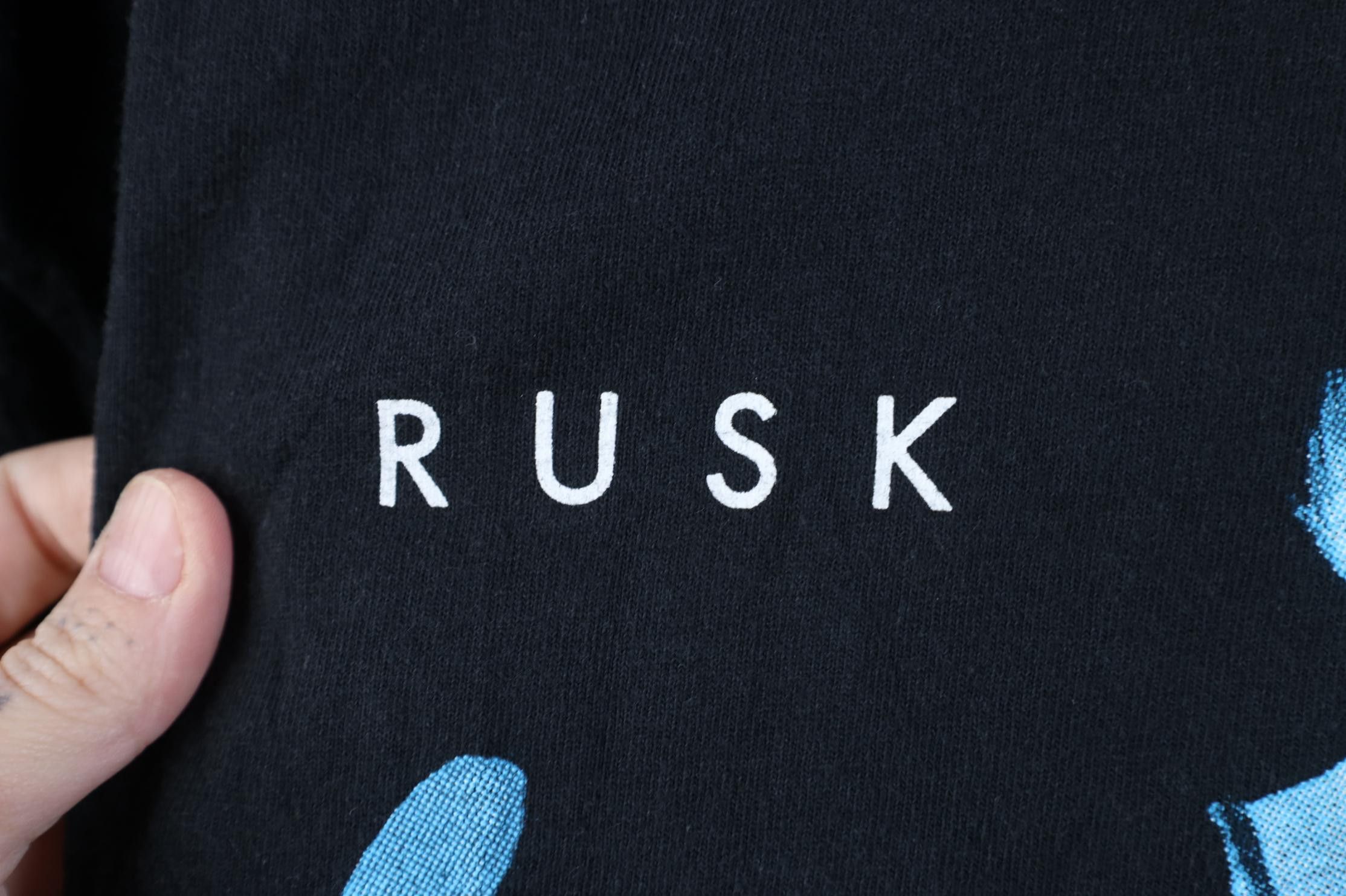 Vintage Vintage 90s Rusk Artist Short Sleeve T-Shirt Black Cotton Size US XL / EU 56 / 4 - 5 Thumbnail