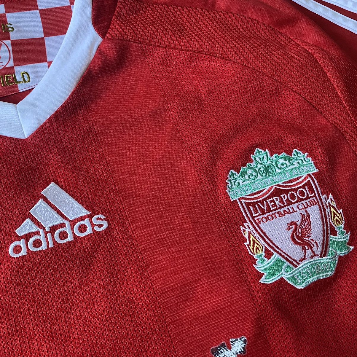Adidas × Vintage Liverpool 2008/2009 AWAY SHIRT FOOTBALL SOCCER JERSEY ADIDAS Size US M / EU 48-50 / 2 - 7 Thumbnail