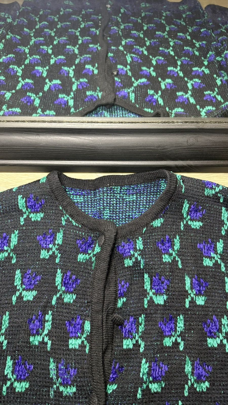 Patagonia Vintage 1990s Women’s Flower All Over Print Cardigan Button Size L / US 10 / IT 46 - 6 Thumbnail