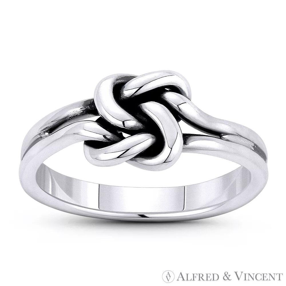 Other Twist-Rope Overhand Love Knot Charm Promise Ring Size ONE SIZE - 1 Preview