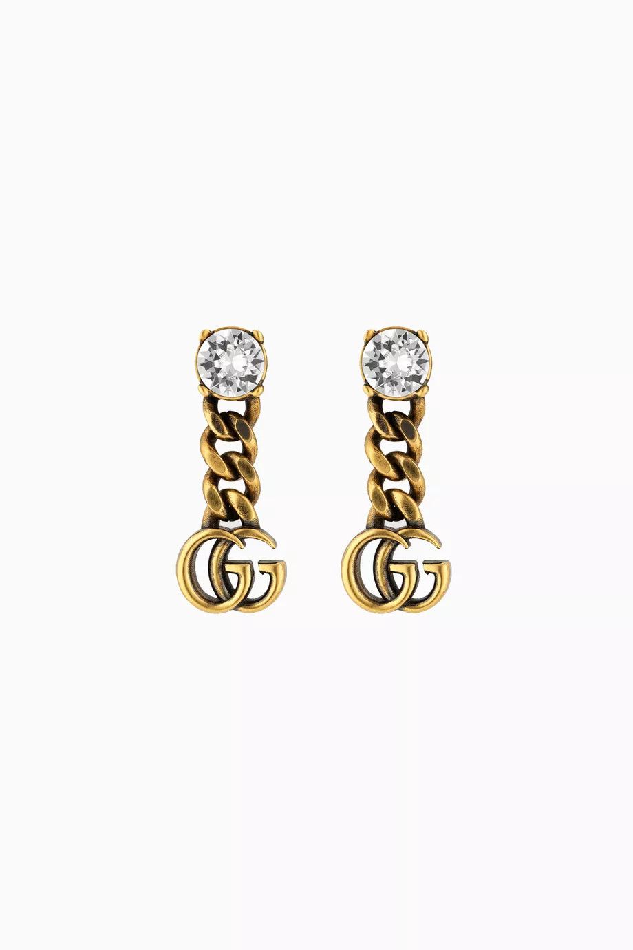 Gucci oc11z0126 Size: OS / Crystal Double Earrings In Multicolor Size ONE SIZE - 1 Thumbnail