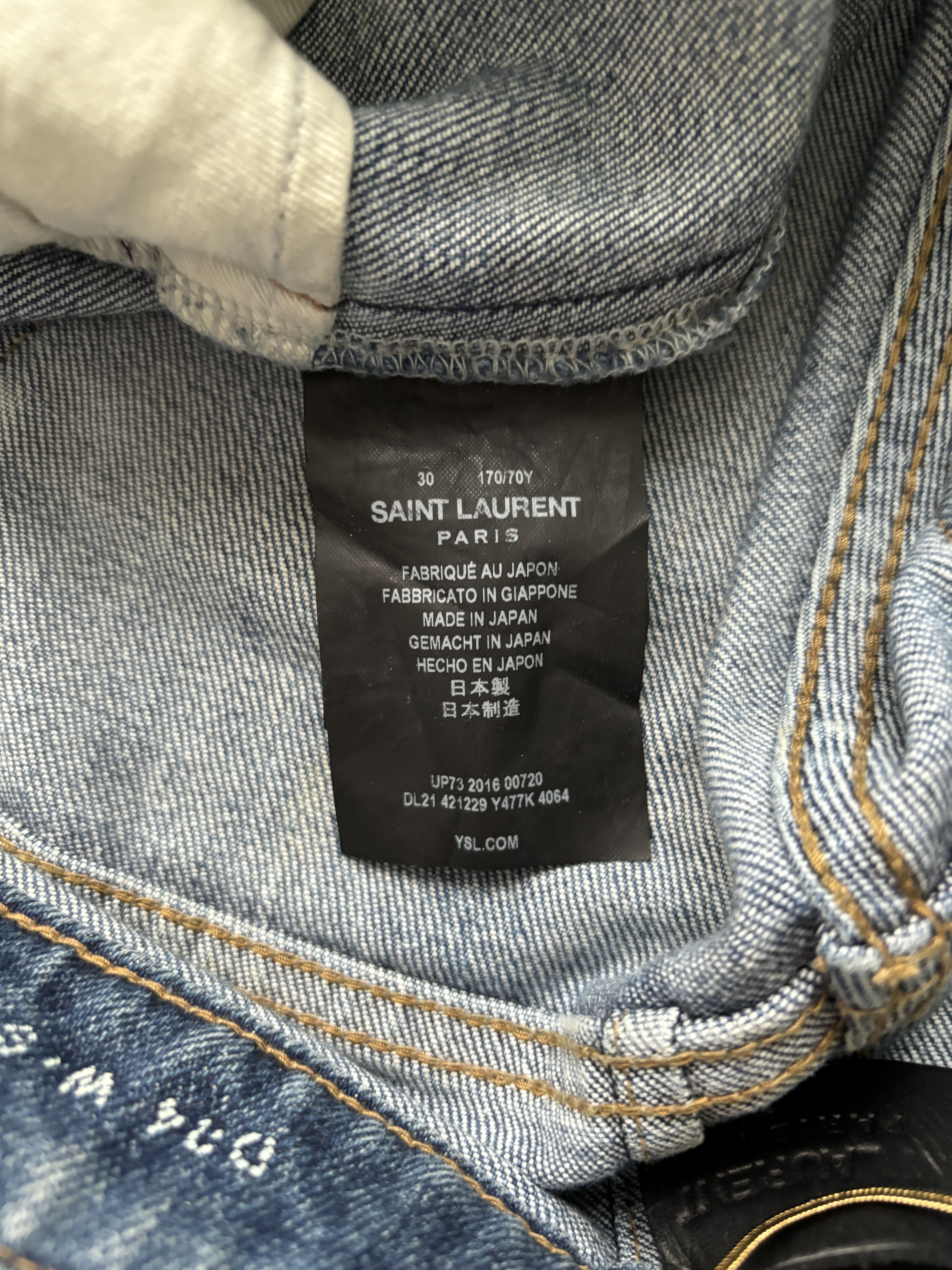 Hedi Slimane × Saint Laurent Paris ⚡️QUICK SALE⚡️2016 Saint Laurent Hedi D04 Blue Denim Jeans Size 30" / US 8 / IT 44 - 4 Thumbnail