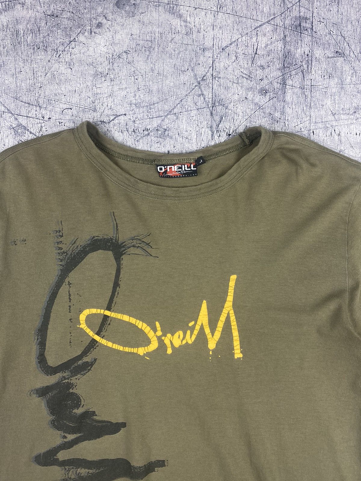 O'Neill × Vintage Vintage ONEILL Big Logo Tee Shirt Size US L / EU 52-54 / 3 - 3 Thumbnail
