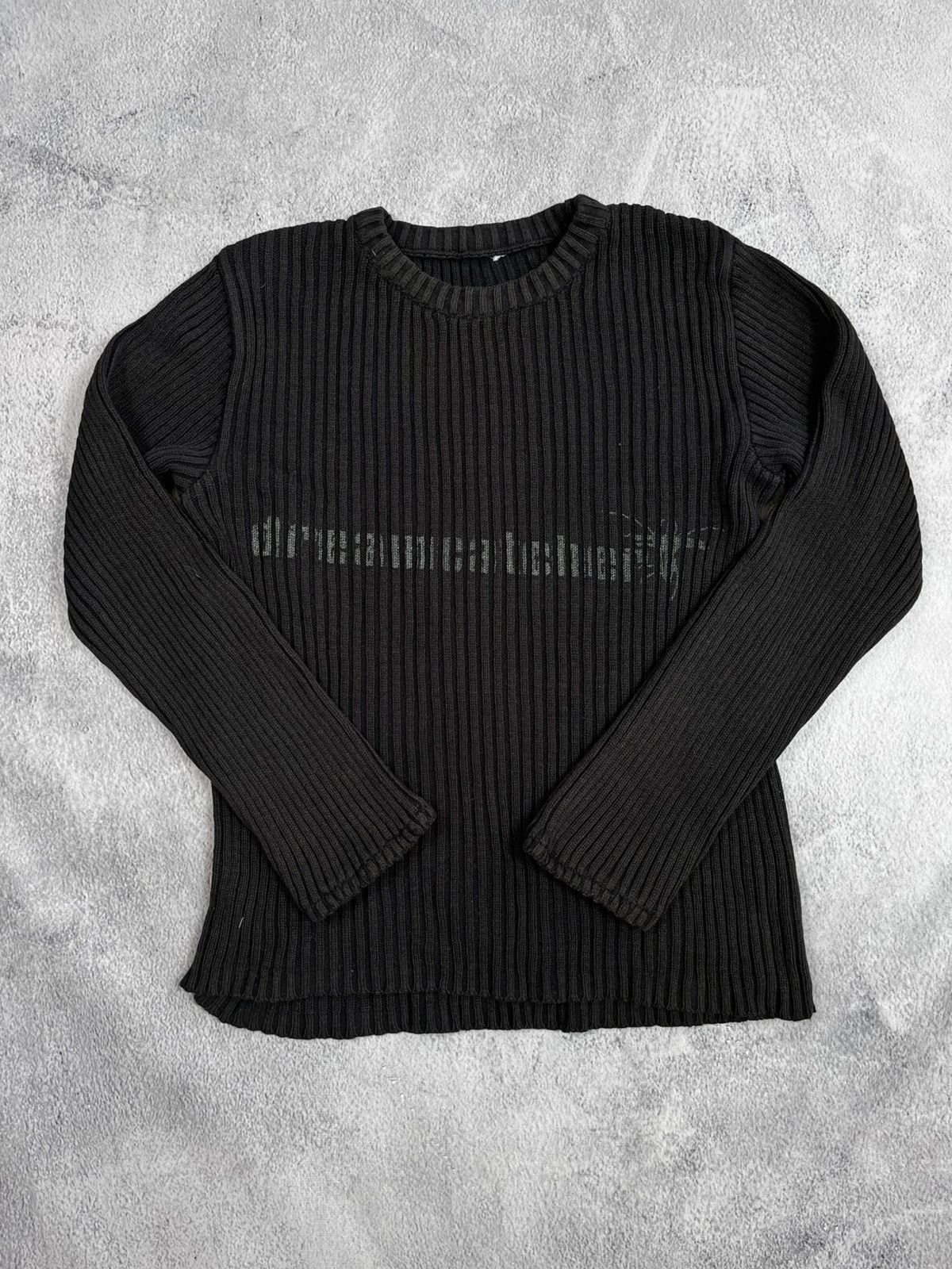 Japanese Brand × Vintage Vintage Y2K Faded Japanese ribbed sweater streetwear Size M / US 6-8 / IT 42-44 - 2 Thumbnail