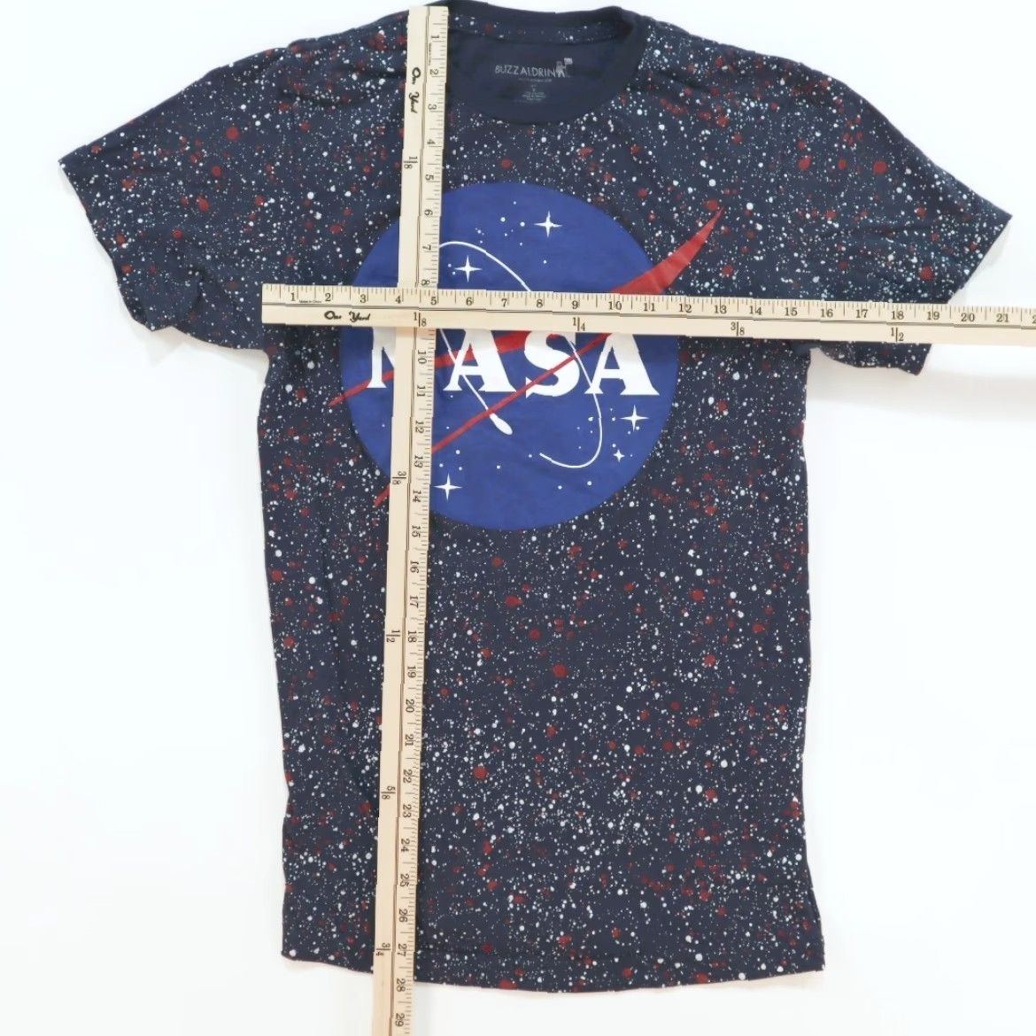 NASA Buzz Aldrin NASA All Over Print T-Shirt Black S Mens Size US S / EU 44-46 / 1 - 2 Thumbnail