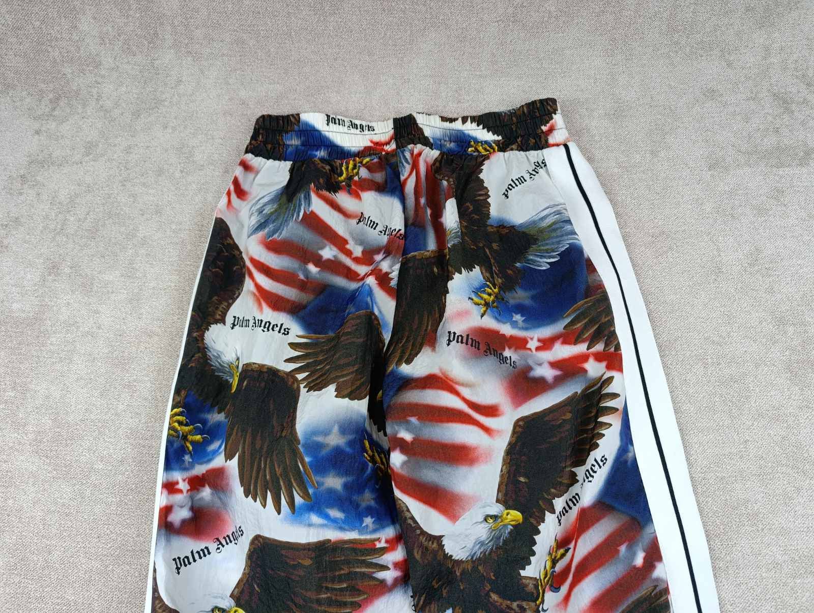 Palm Angels PALM ANGELS LOOSE FIT NYLON EAGLE TRACK PANTS MENS SIZE M Size US 32 / EU 48 - 4 Thumbnail