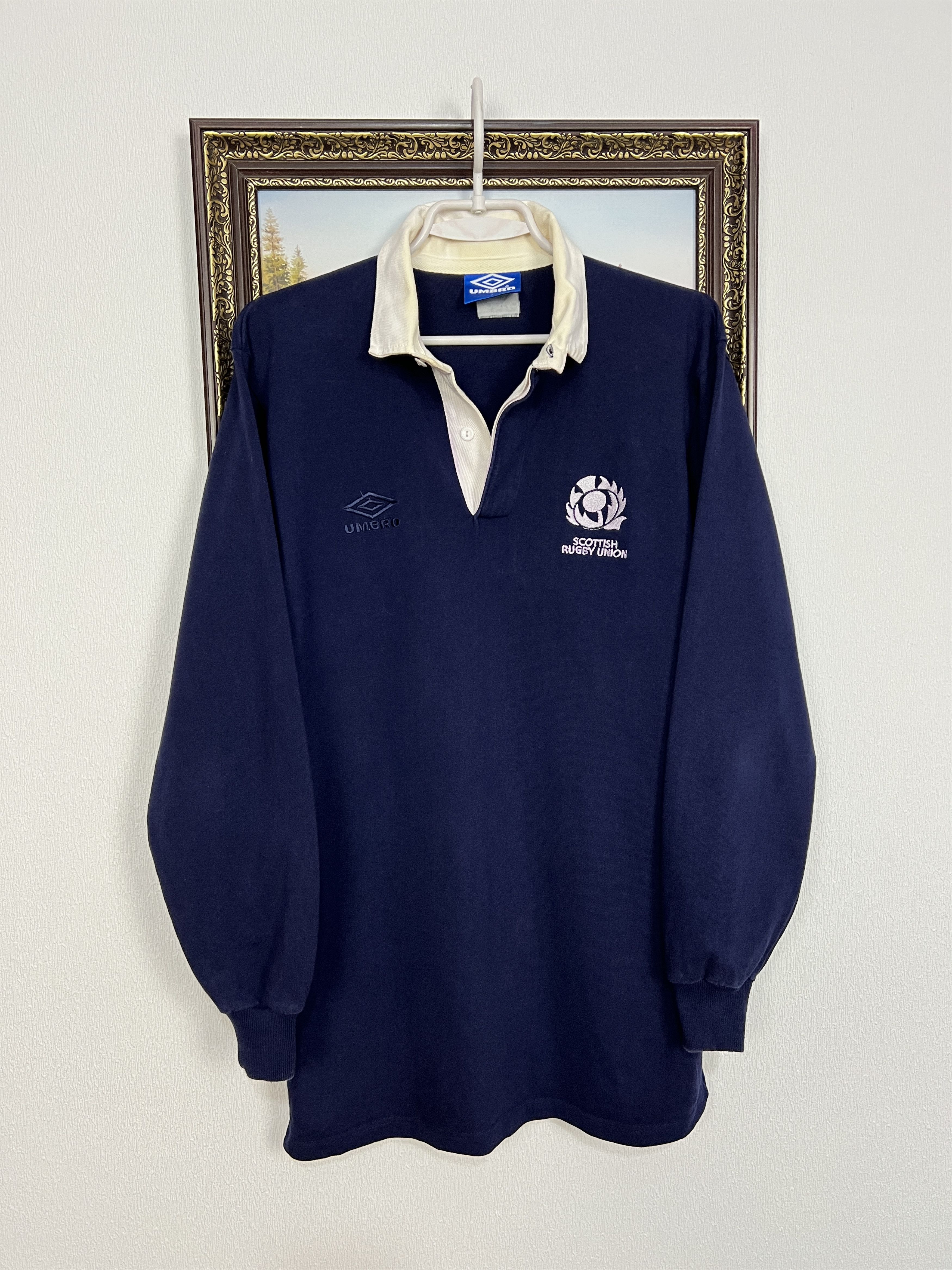 Umbro Vintage 90's Scotland Rugby Union Long Sleeve Jersey Trikot Size US L / EU 52-54 / 3 - 1 Thumbnail