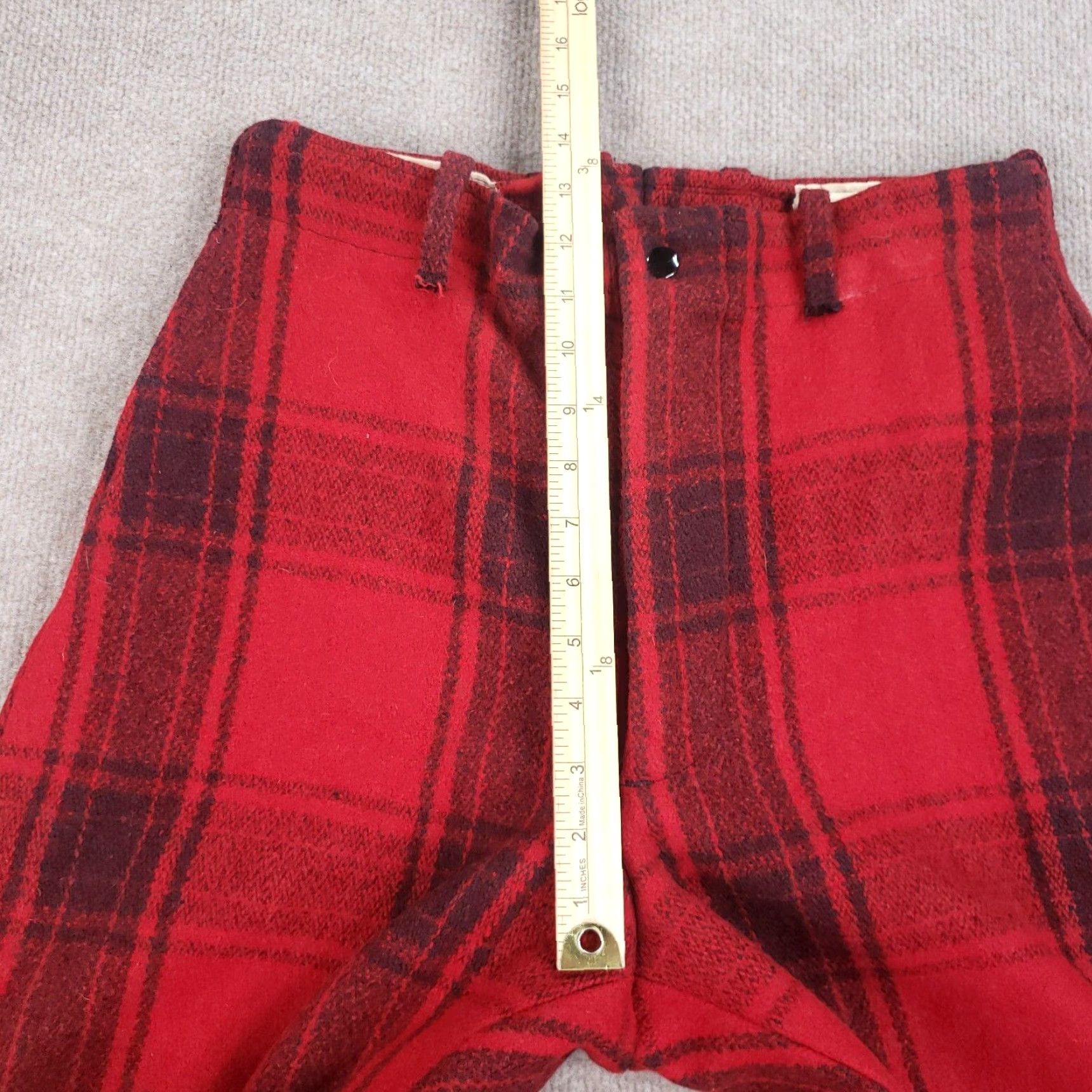 Vintage VINTAGE Wool Hunting Pants Mens Regular 32 Red Black Buffalo Plaid Size US 32 / EU 48 - 7 Thumbnail