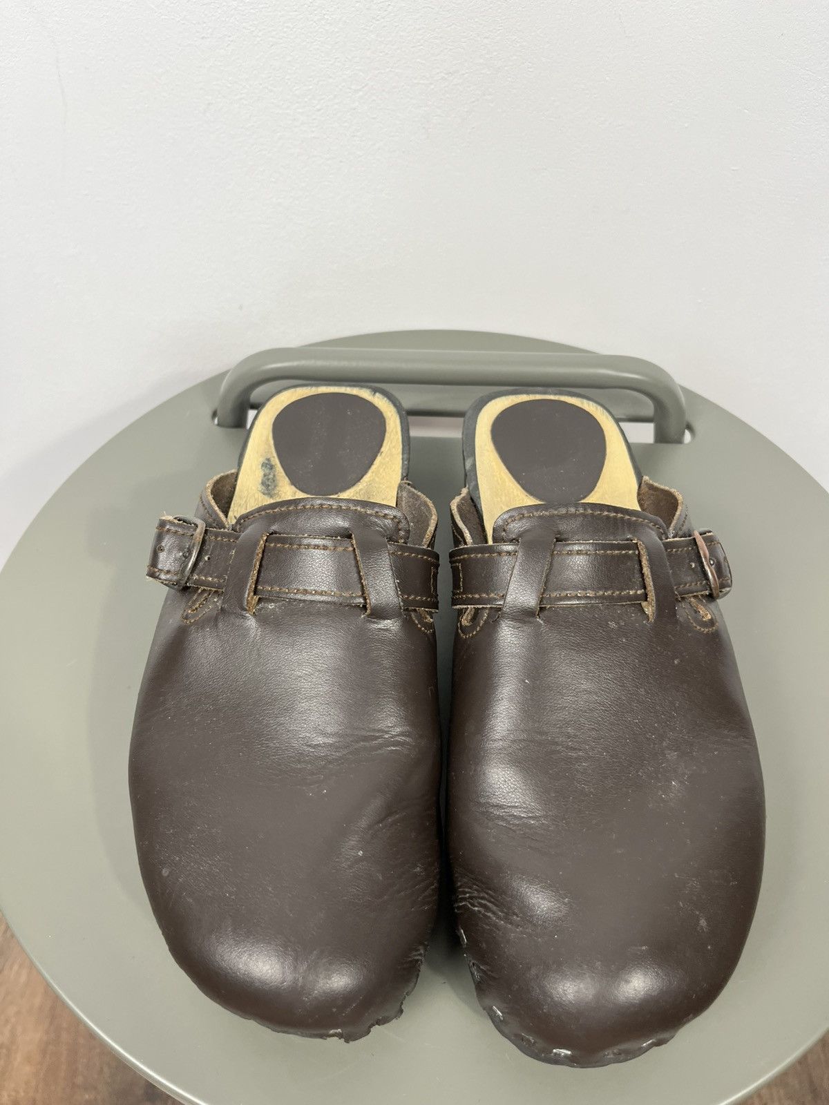Other Handmade Leather Clogs Brown Men’s EU 41 Slip On Shoes Size US 8 / EU 41 - 4 Thumbnail