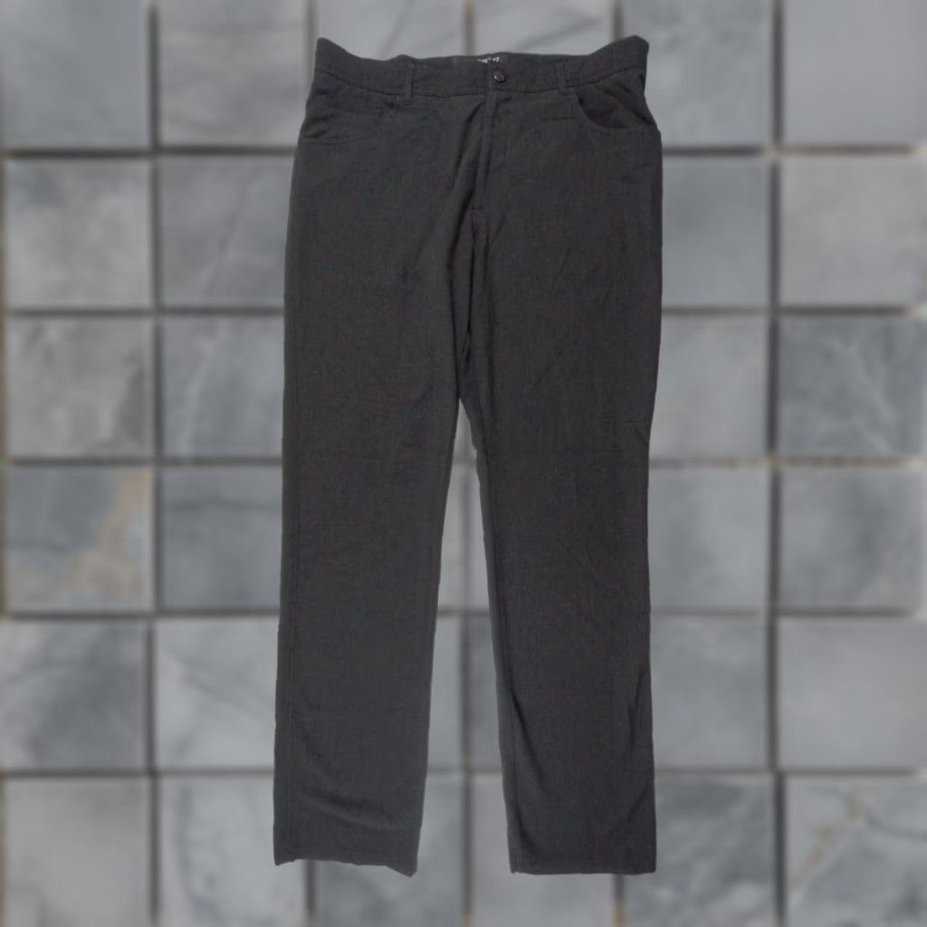 Vintage ALBERTO Pants Mens 36x34 Black Ceramica Stone Stretch Modern Fit Trouser Size US 36 / EU 52 - 1 Thumbnail