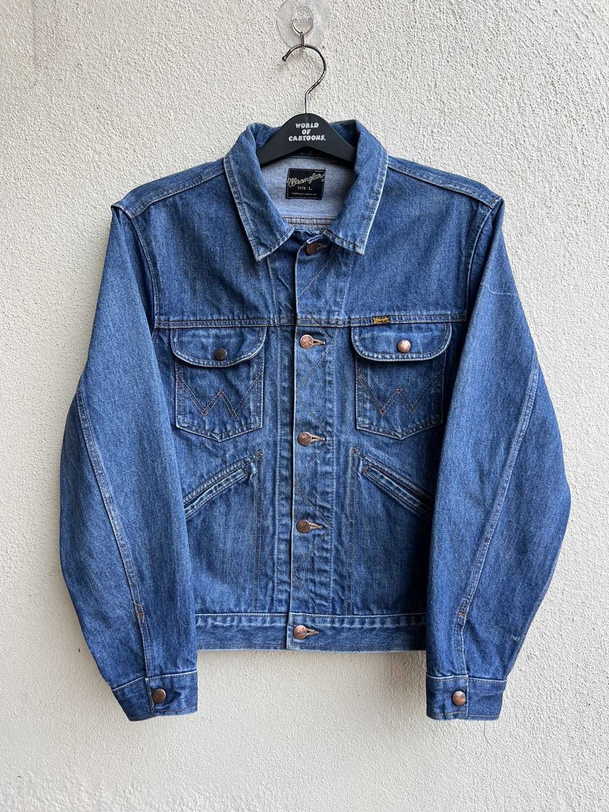 Vintage Vintage 90s Wrangler 4 Pocket Denim Jacket Size US M / EU 48-50 / 2 - 6 Thumbnail