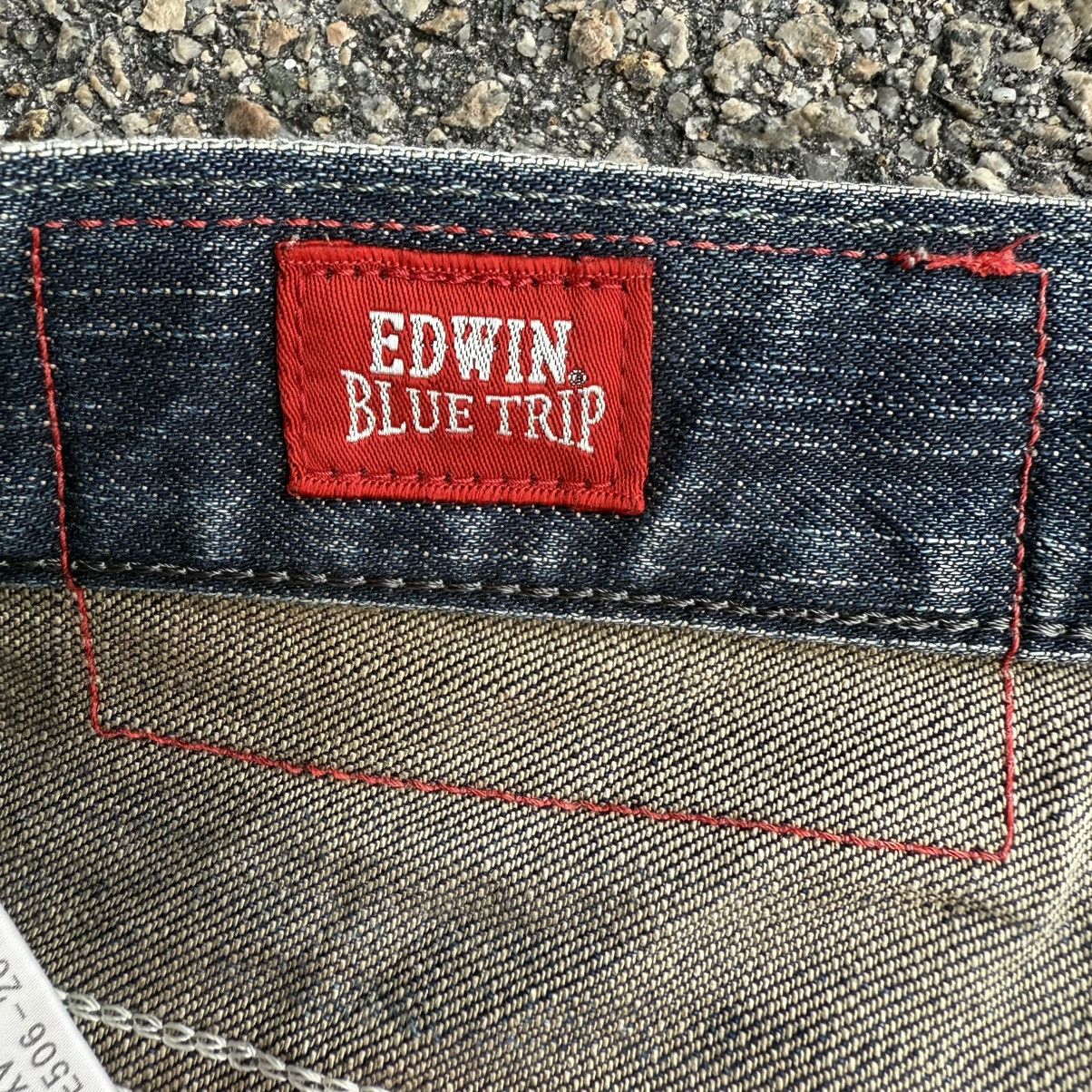 Edwin VINTAGE EDWIN BLUE TRIP FADED RIPPEP JEAN DENIM PANTS Size US 32 / EU 48 - 10 Thumbnail