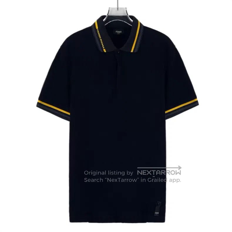 Fendi Fendi Black striped cotton collar single-breasted short-sl Size US M / EU 48-50 / 2 - 1 Thumbnail