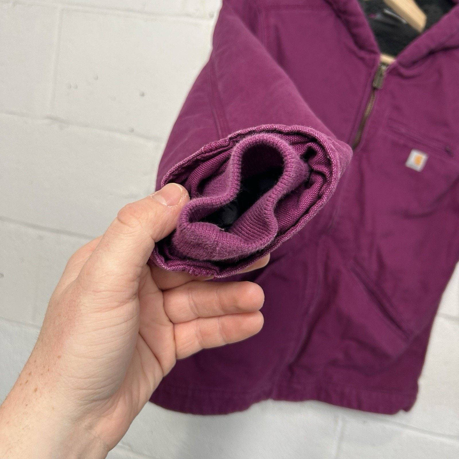 Carhartt Y2K Carhartt Sherpa-Lined Hooded Detroit Jacket “Purple” Size XS / US 0-2 / IT 36-38 - 7 Thumbnail