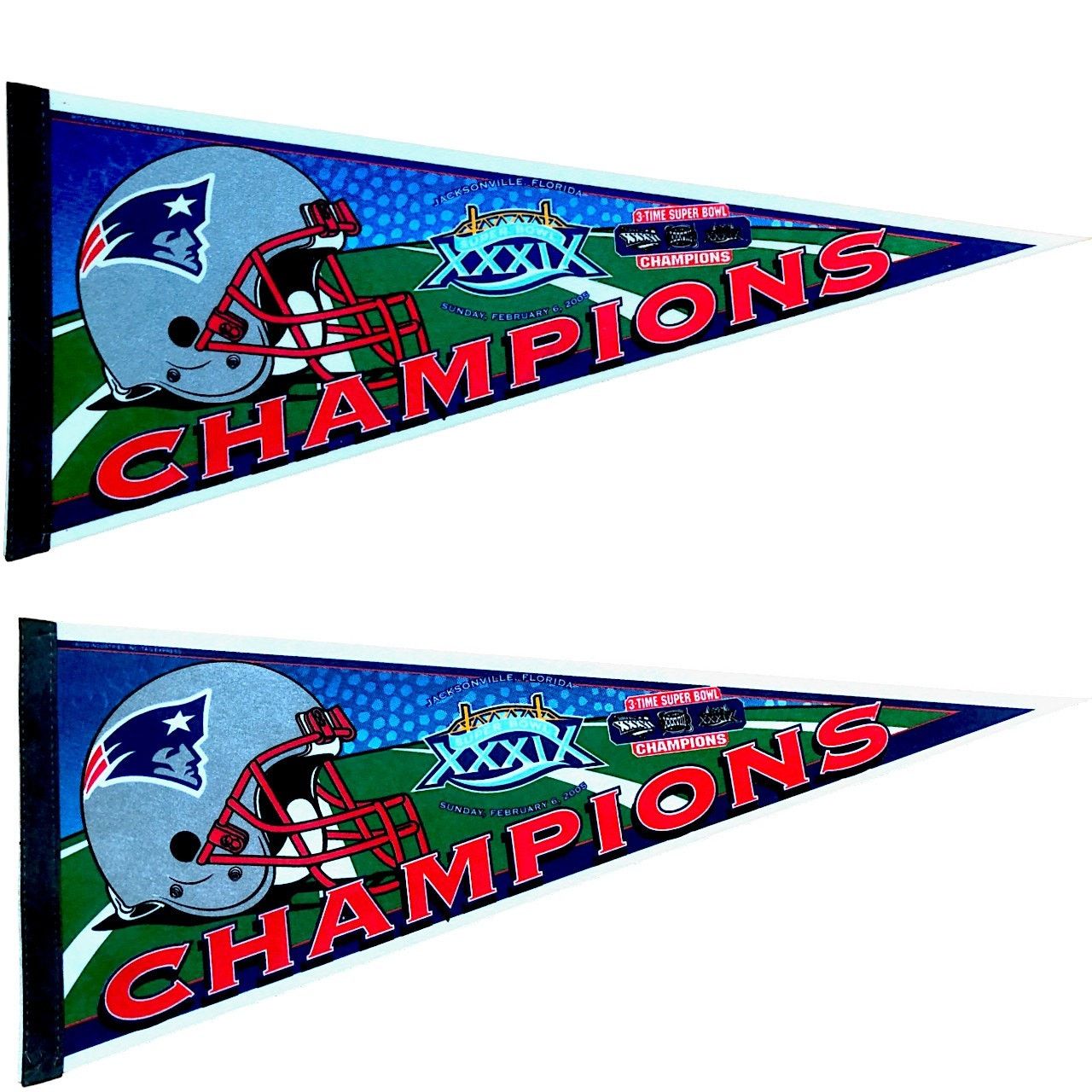 NFL New England Patriots 2005 Super Bowl XXXIX Champions Pennant Size ONE SIZE - 9 Thumbnail