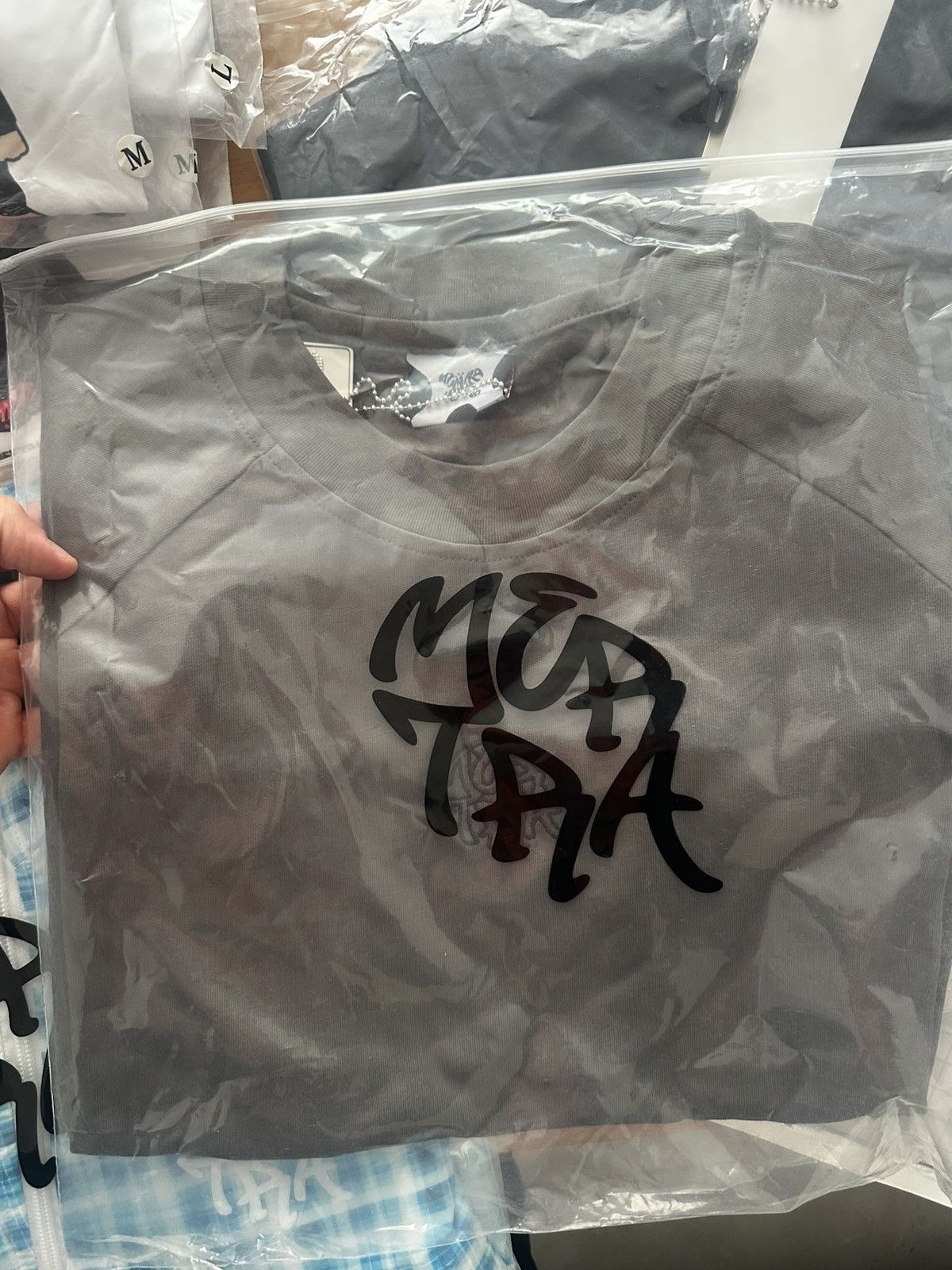 Mertra Mertra Charcoal Cross Point Tee Size US M / EU 48-50 / 2 - 1 Thumbnail