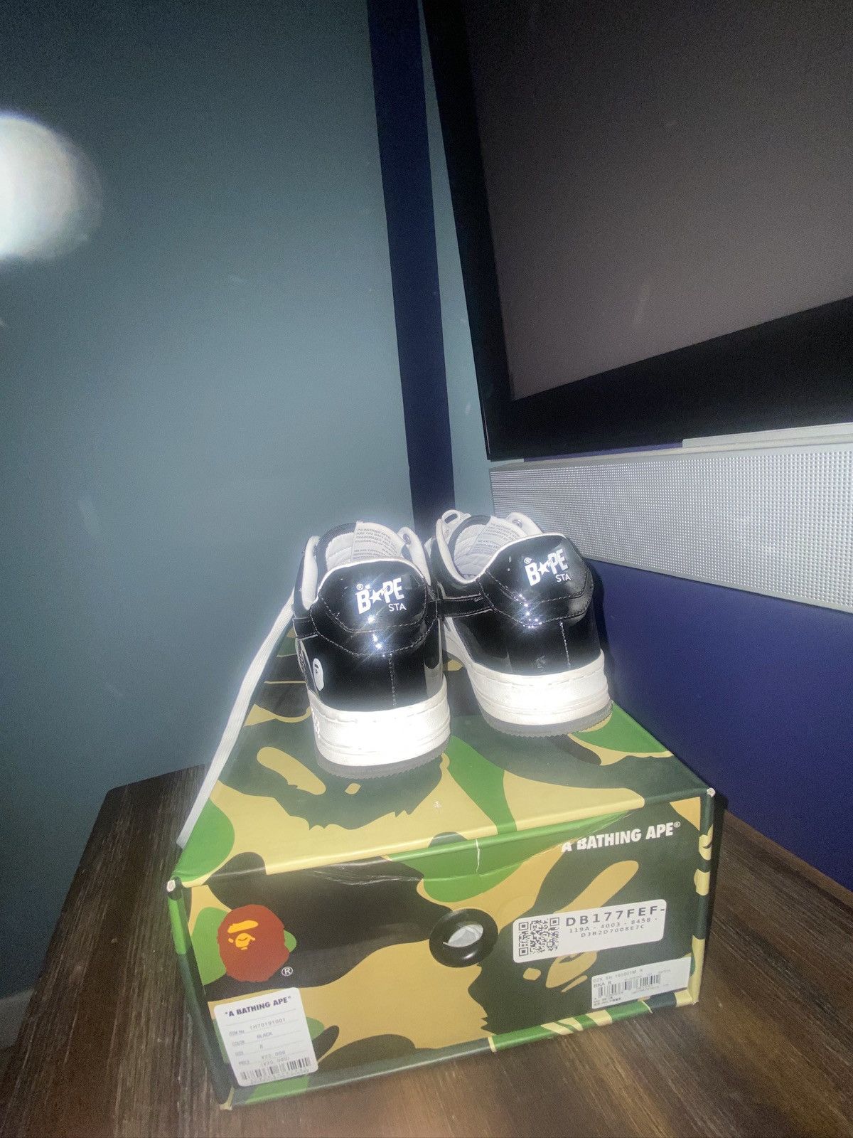 Bape Black and White Bapestas Size US 8 / EU 41 - 4 Thumbnail