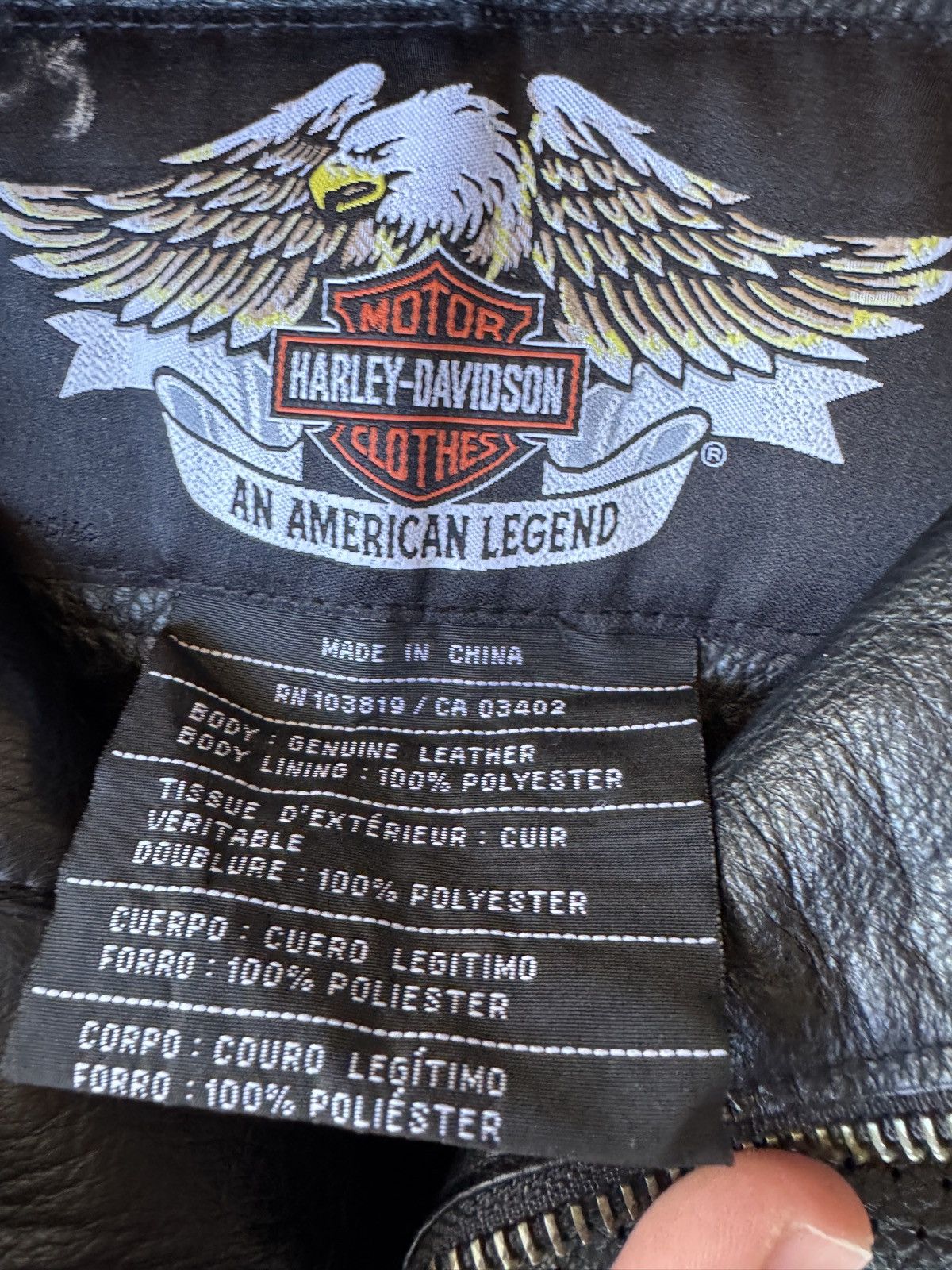 Harley Davidson HARLEY DAVIDSON 2005 Leather Patch Jacket Size XS Size XS / US 0-2 / IT 36-38 - 11 Thumbnail