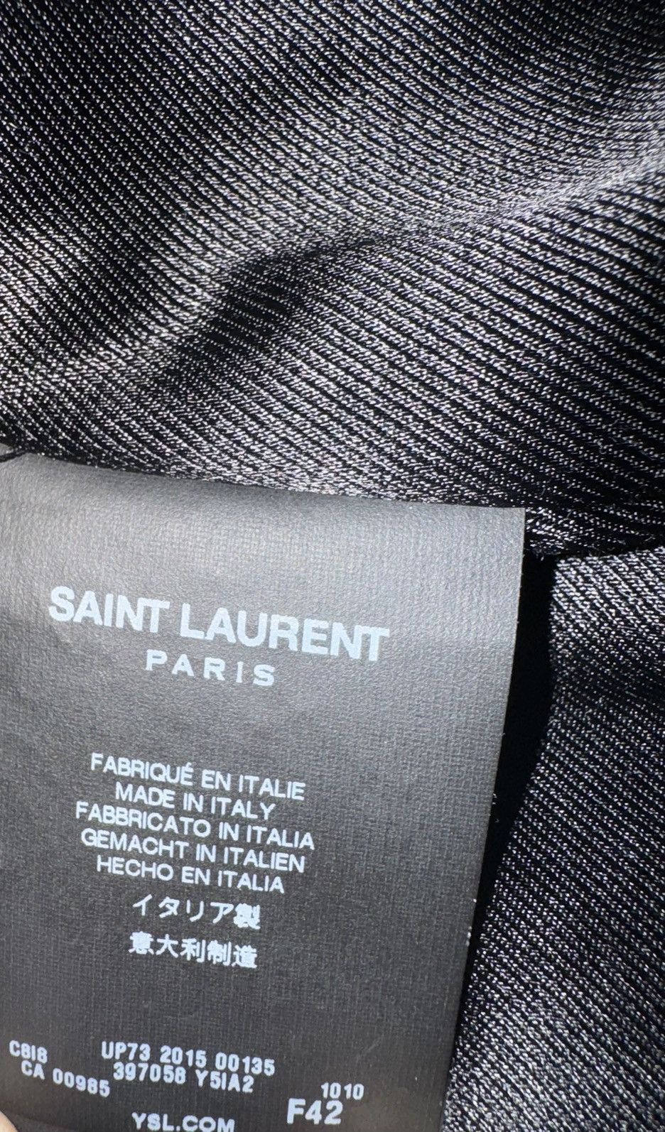 Saint Laurent Paris Black Leather Moto Jacket Size M / US 6-8 / IT 42-44 - 8 Thumbnail