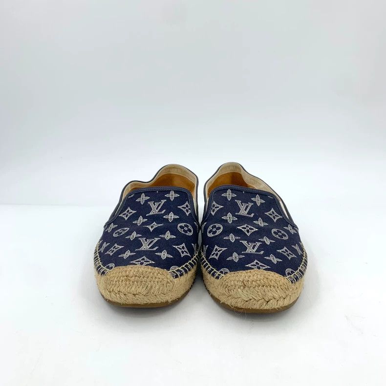 Louis Vuitton Louis Vuitton Blue logo presbyopic print casual flat shoes Size US 7 / EU 40 - 3 Thumbnail