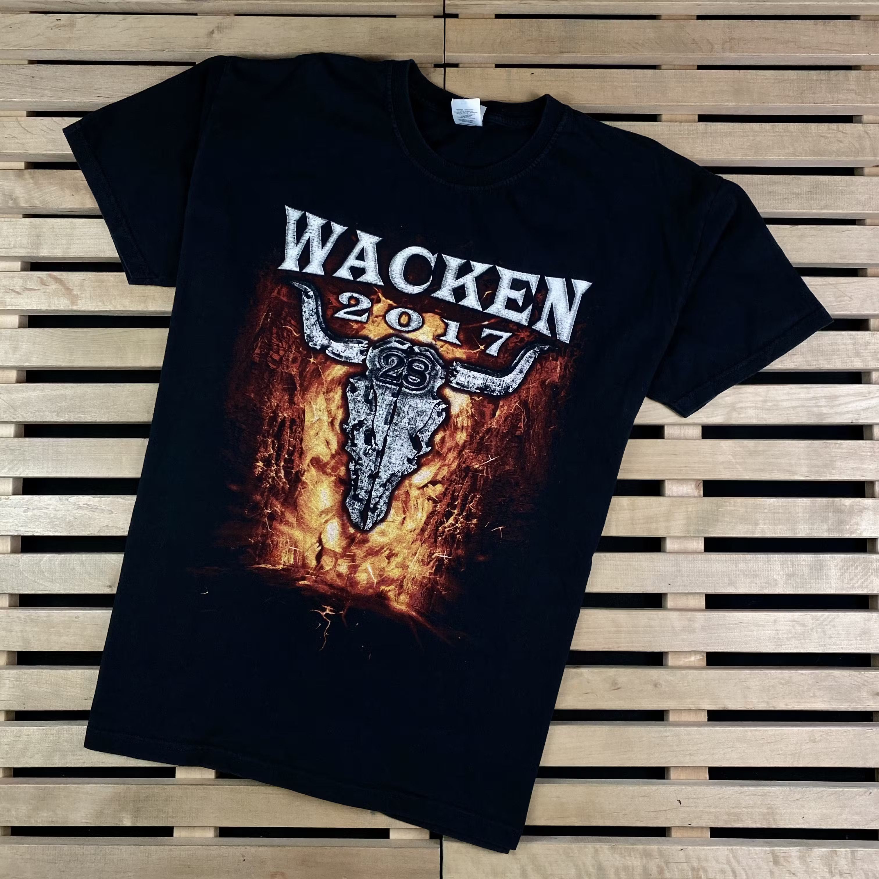 Band Tees × Vintage Mens Vintage T Shirt Wacken Size XL Size US XL / EU 56 / 4 - 1 Thumbnail
