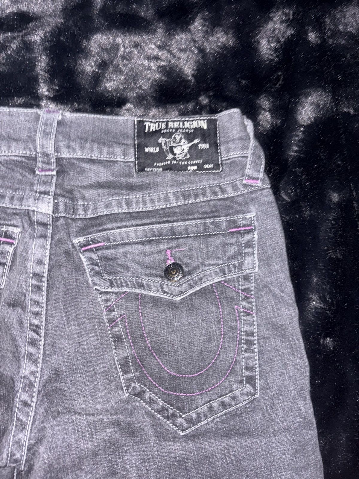 True Religion True Religion black and purple jeans Size US 33 - 10 Thumbnail