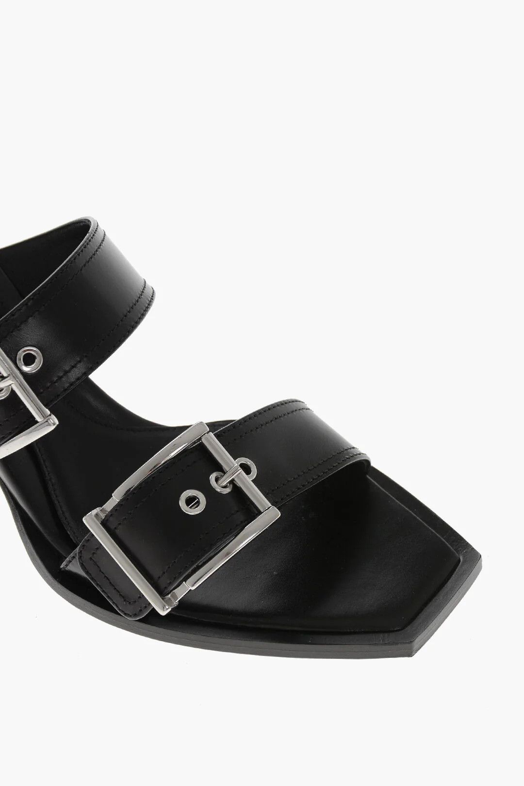 Alexander McQueen og1mm0426 Leather Sandals in Black Size US 8.5 / IT 38.5 - 4 Thumbnail