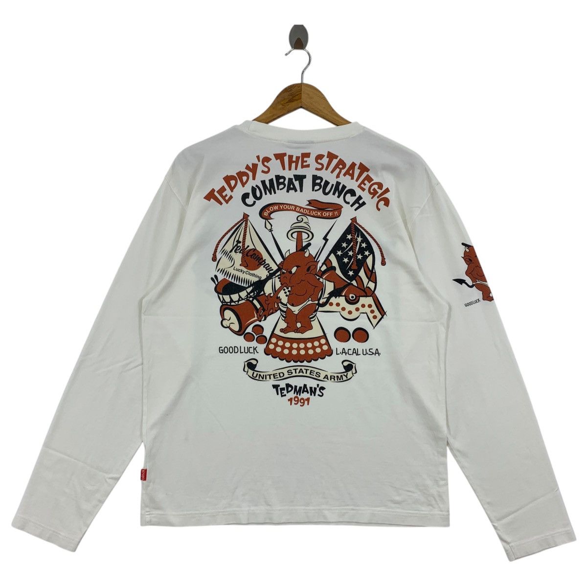 Japanese Brand × Tedman × Vintage Vintage TEDMAN United States Army back hit Long sleeve tee Size US M / EU 48-50 / 2 - 1 Thumbnail