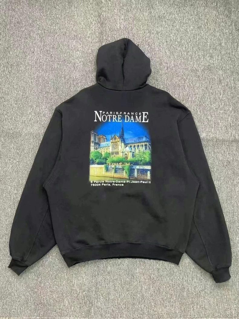 Balenciaga Balenciaga Black Architectural Hoodie Size US XS / EU 42 / 0 - 2 Thumbnail