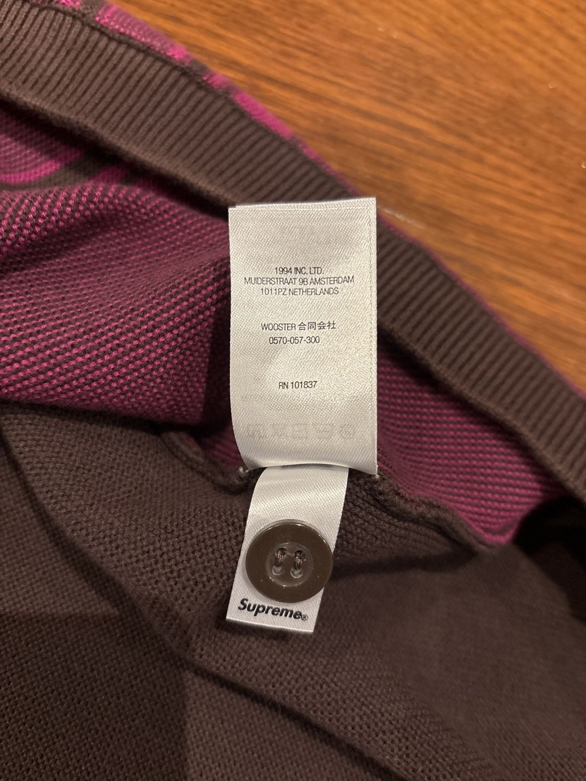 Supreme Supreme Knit Stripe Button Up Polo in Brown SS22 Size US M / EU 48-50 / 2 - 10 Thumbnail