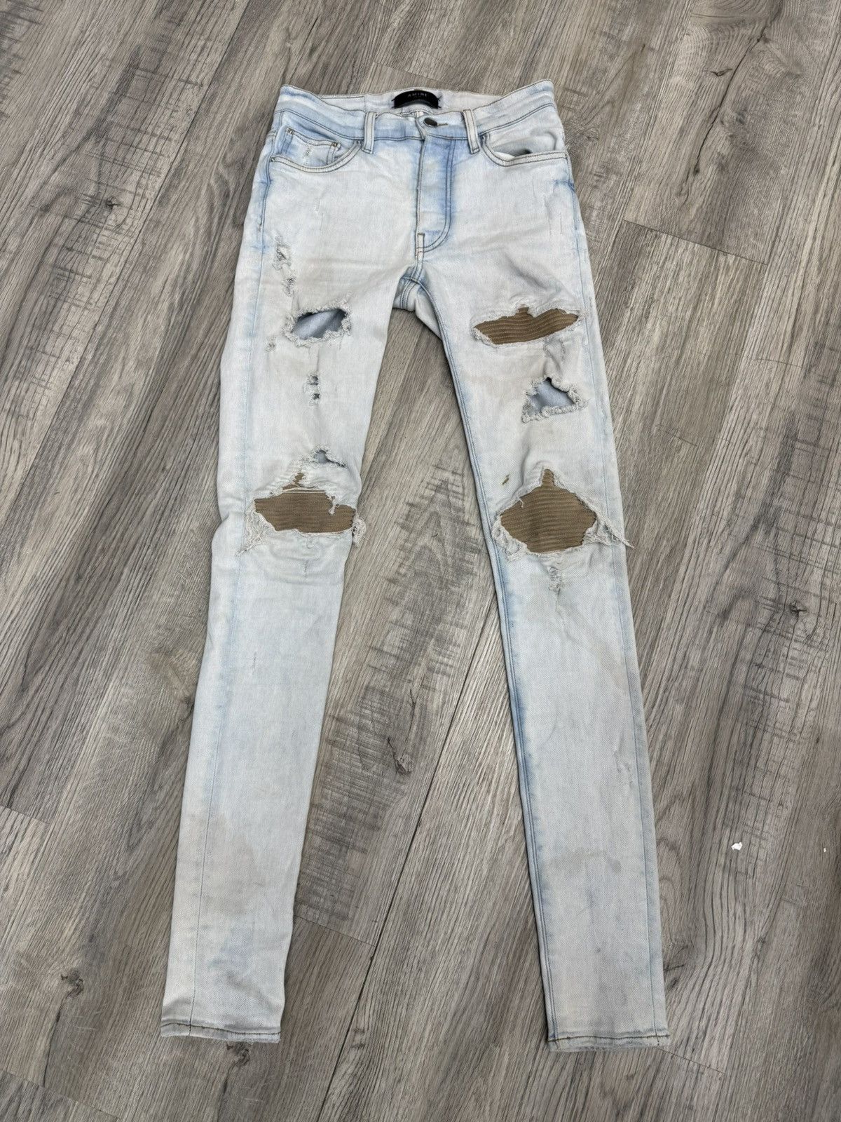 Amiri Amiri MX1 - Beige/Tan (Light Indigo Wash) Size US 28 / EU 44 - 1 Thumbnail