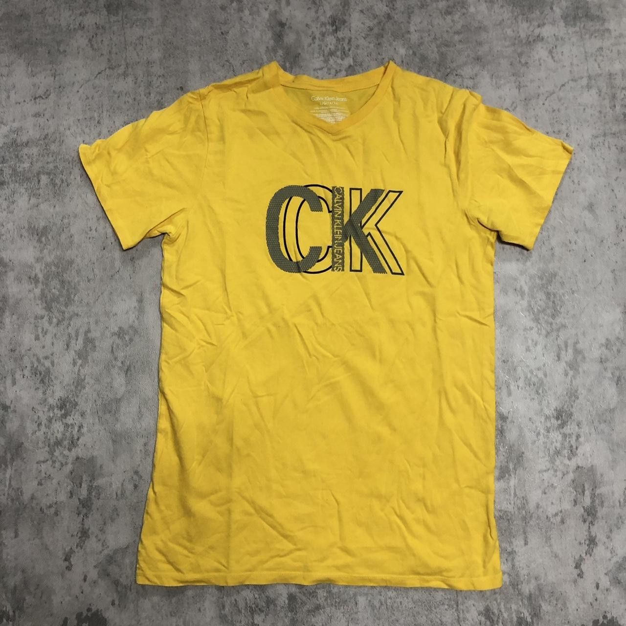 Calvin Klein Calvin Klein yellow T-shirt cool loud rap Size US M / EU 48-50 / 2 - 1 Thumbnail