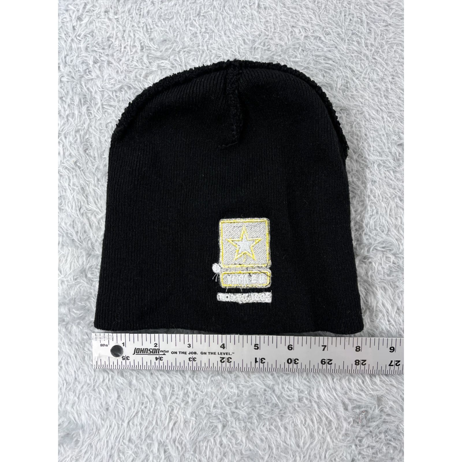 Vintage US Army Beanie Adult One Size Black Knit Embroidered Acrylic Toque Hat Mens Winter Ski Army Logo 90s Size ONE SIZE - 4 Thumbnail