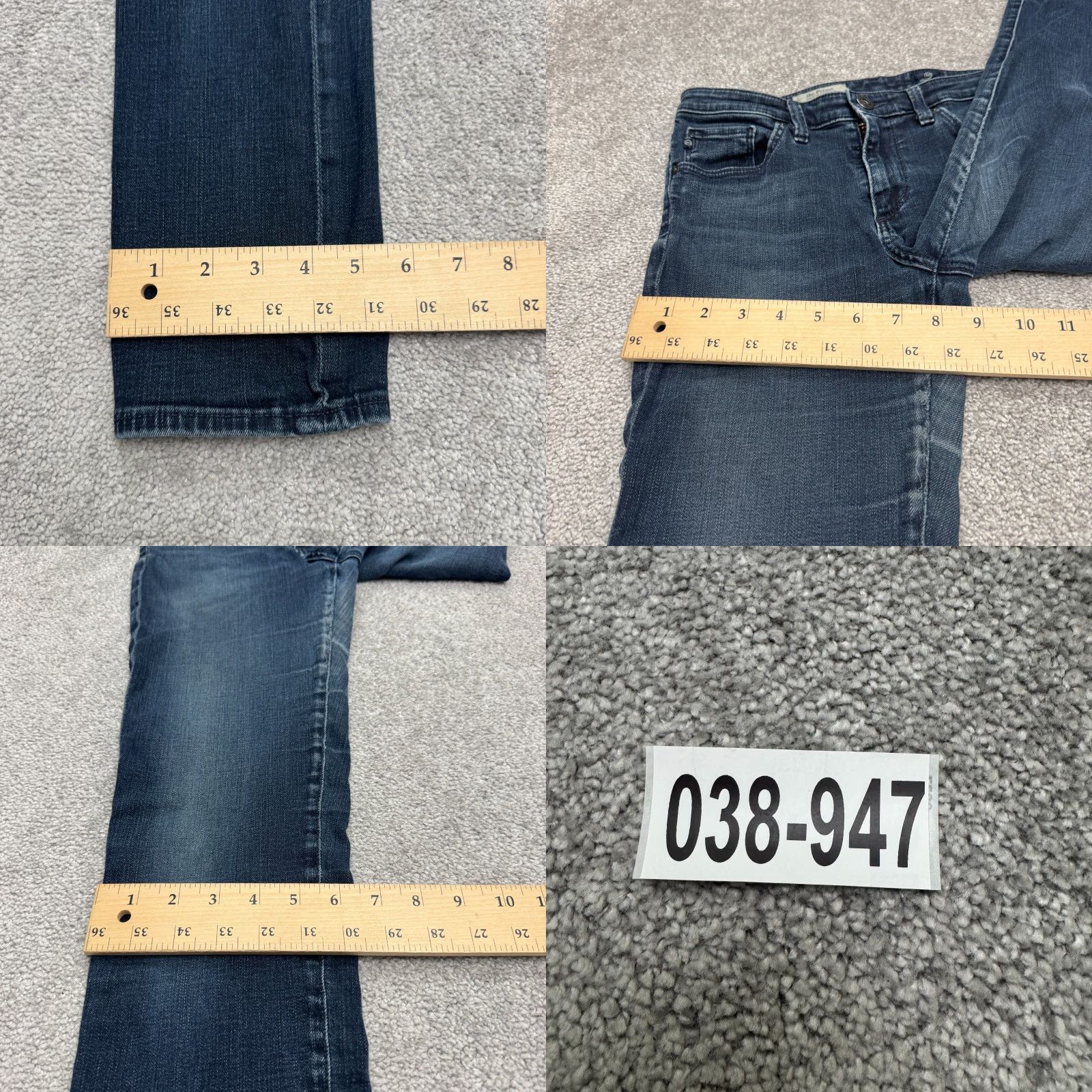 Denime AG Adriano Goldschmied The Prima Mid Rise Cigarette Denim Jeans Womens 6R Blue Size 28" / US 6 / IT 42 - 10 Thumbnail